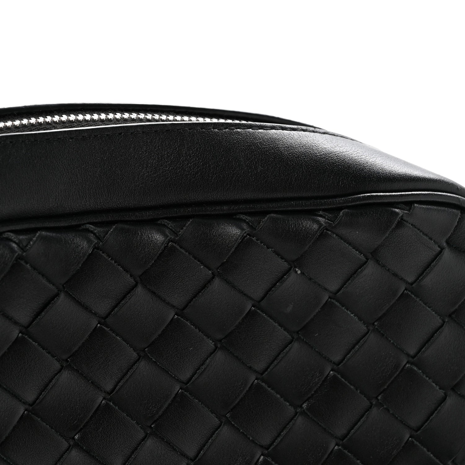 Nappa Intrecciato Small Classic Camera Bag Black