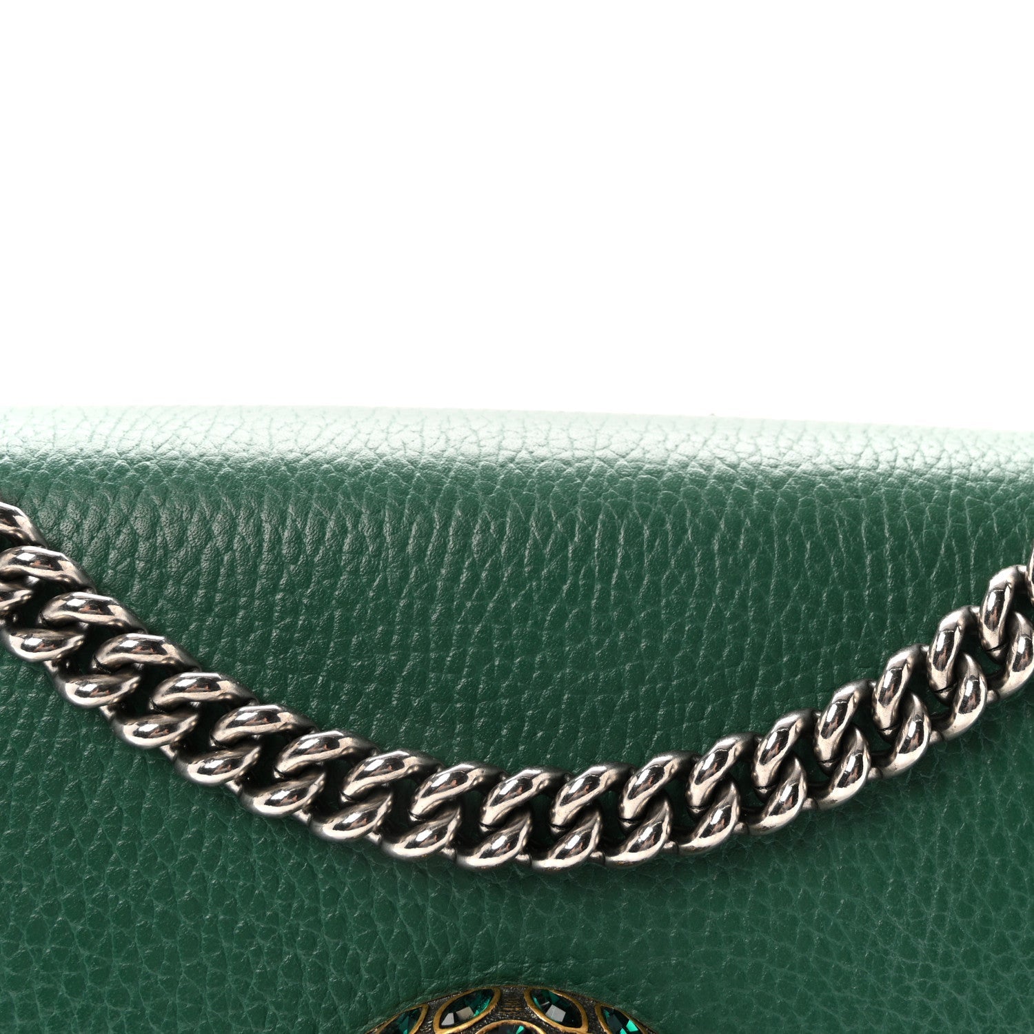 Pebbled Calfskin Small Dionysus Shoulder Bag Emerald