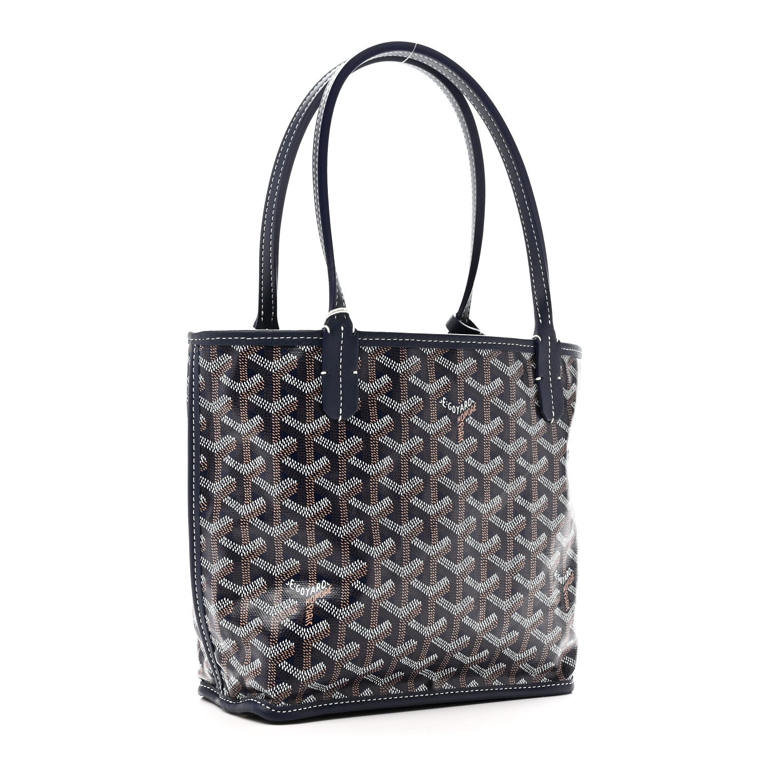 Goyardine Reversible Mini Anjou Navy