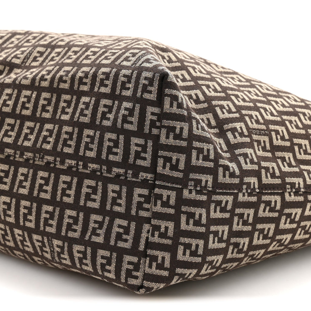 Zucchino Vitello Roll Tote  Testa di Moro Beige