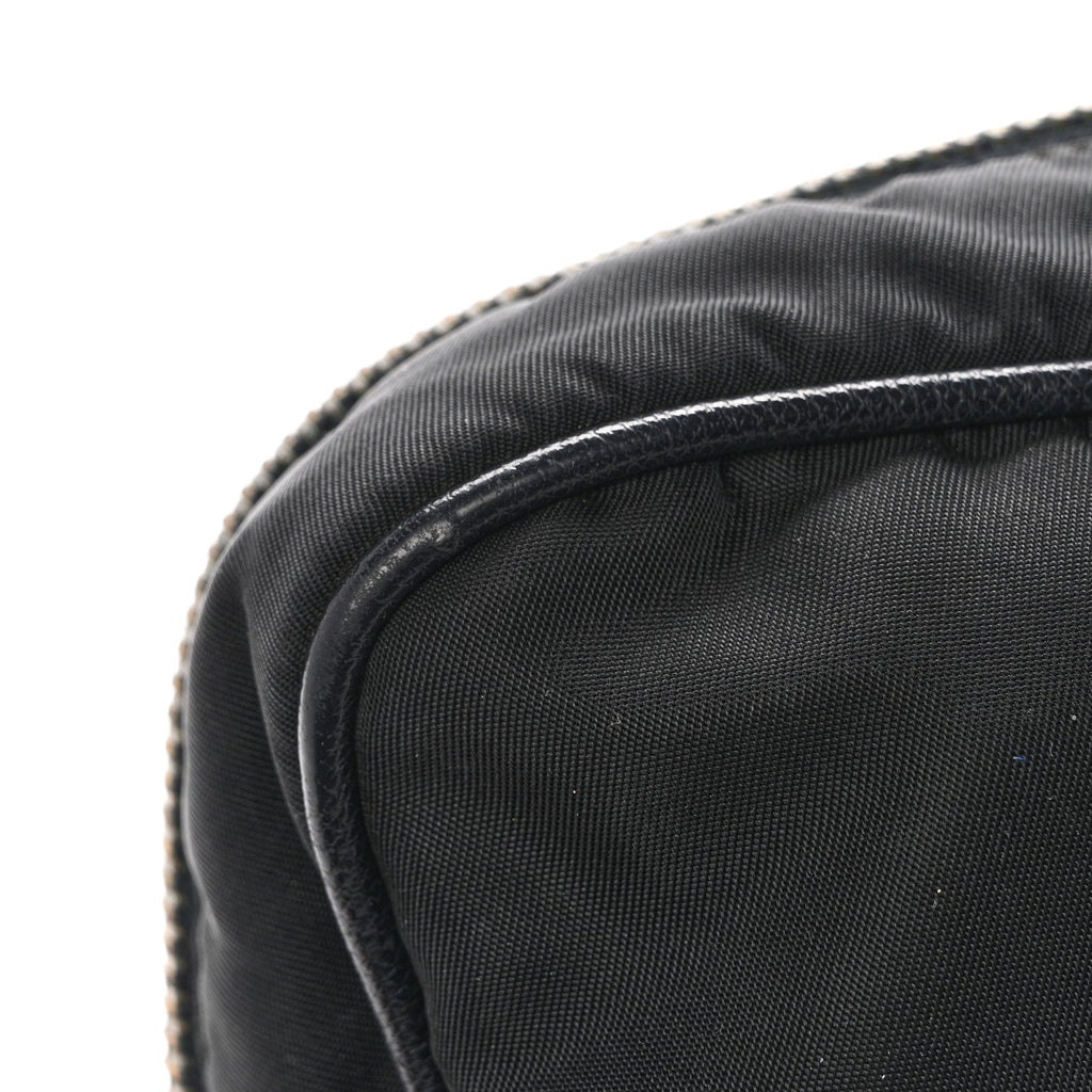 Nylon Saffiano Small Top Handle Bag Black