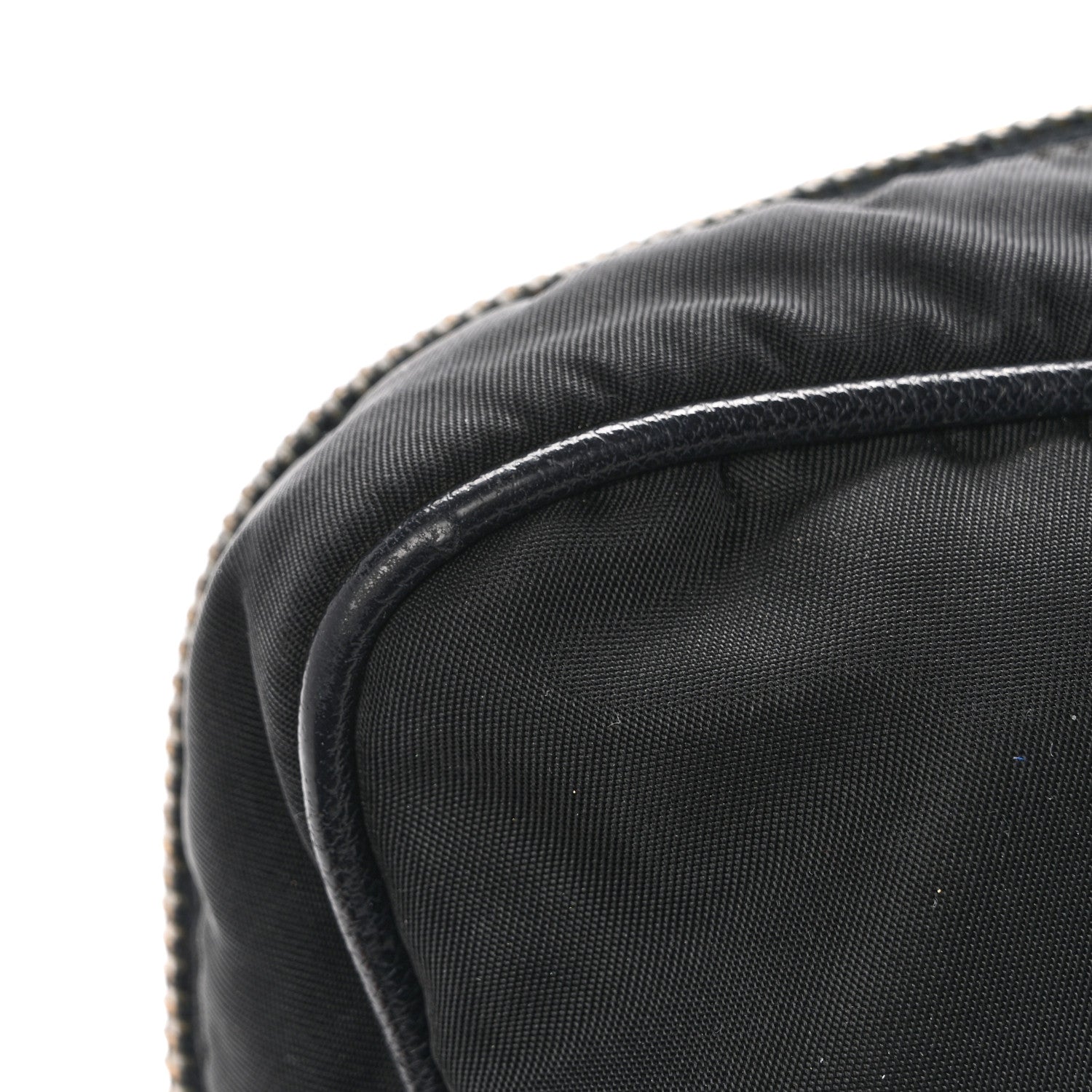 Nylon Saffiano Small Top Handle Bag Black