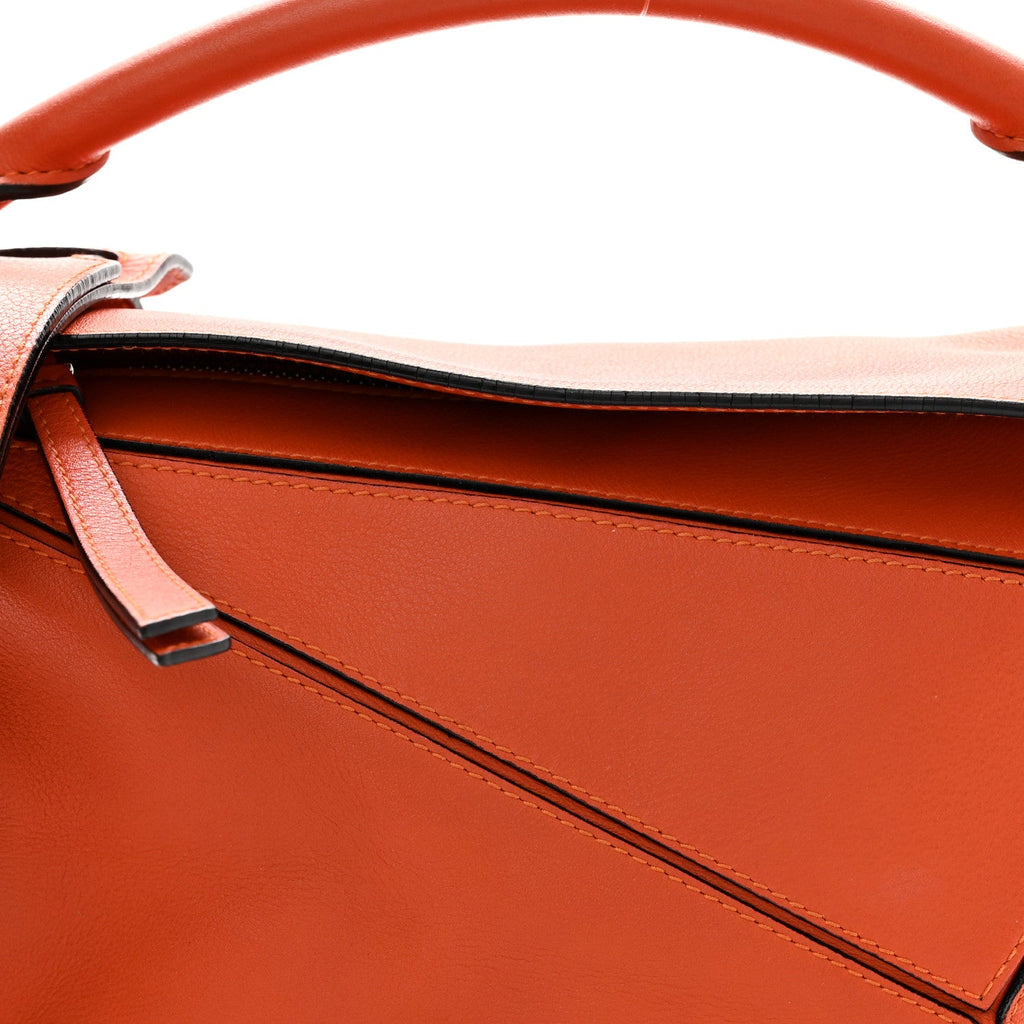Calfskin Small Puzzle Bag Orange