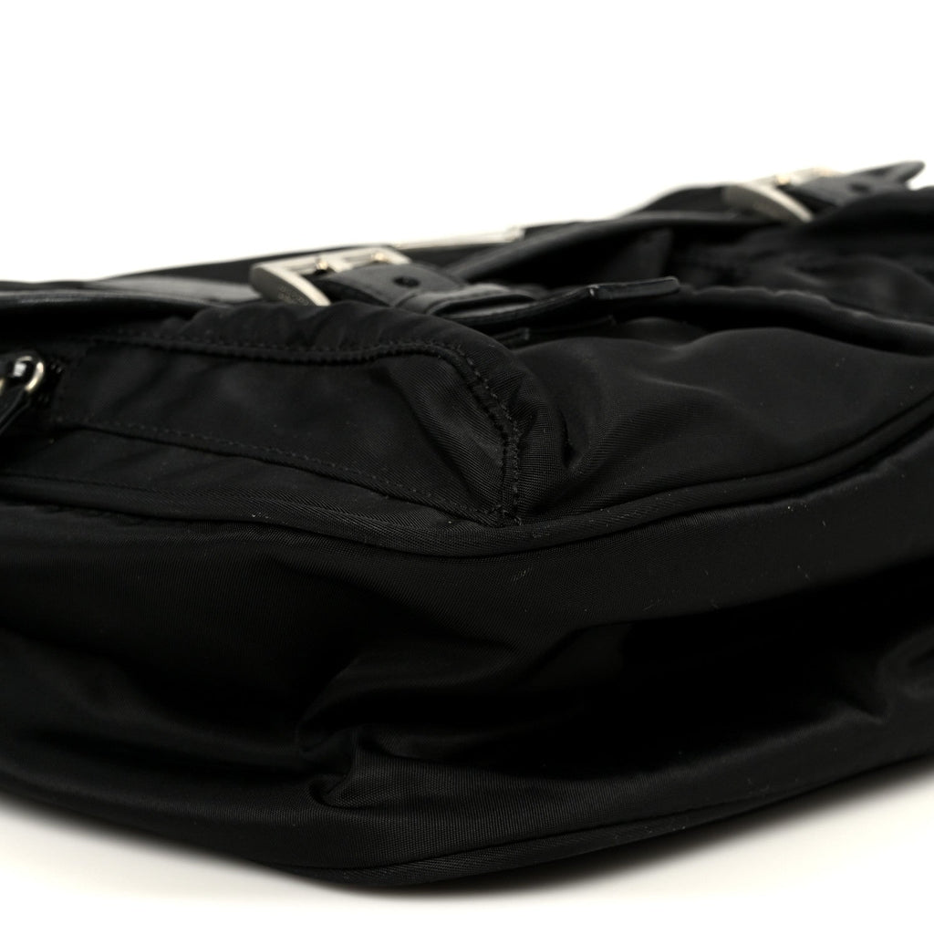 Tessuto Nylon Messenger Bag Black