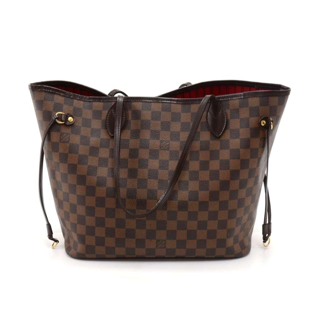 Louis Vuitto Neverfull MM Damier Ebène Canvas Tote Bag