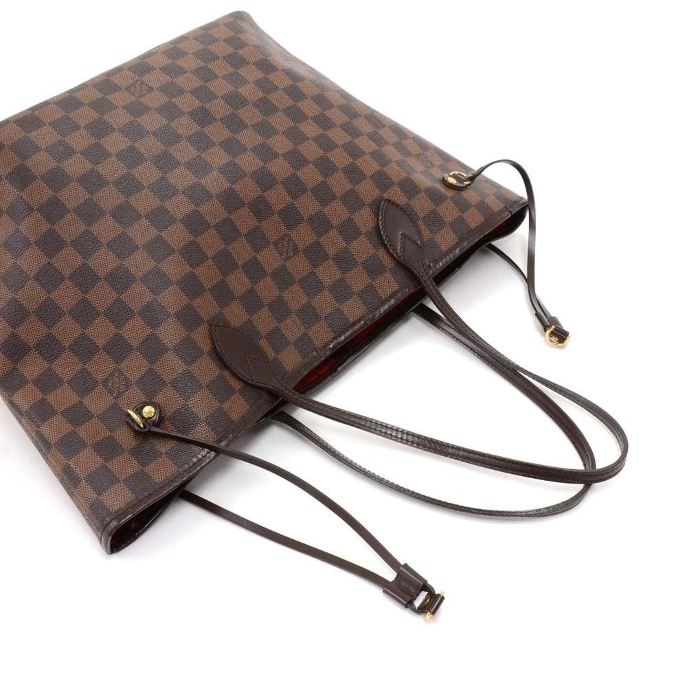 Louis Vuitto Neverfull MM Damier Ebène Canvas Tote Bag