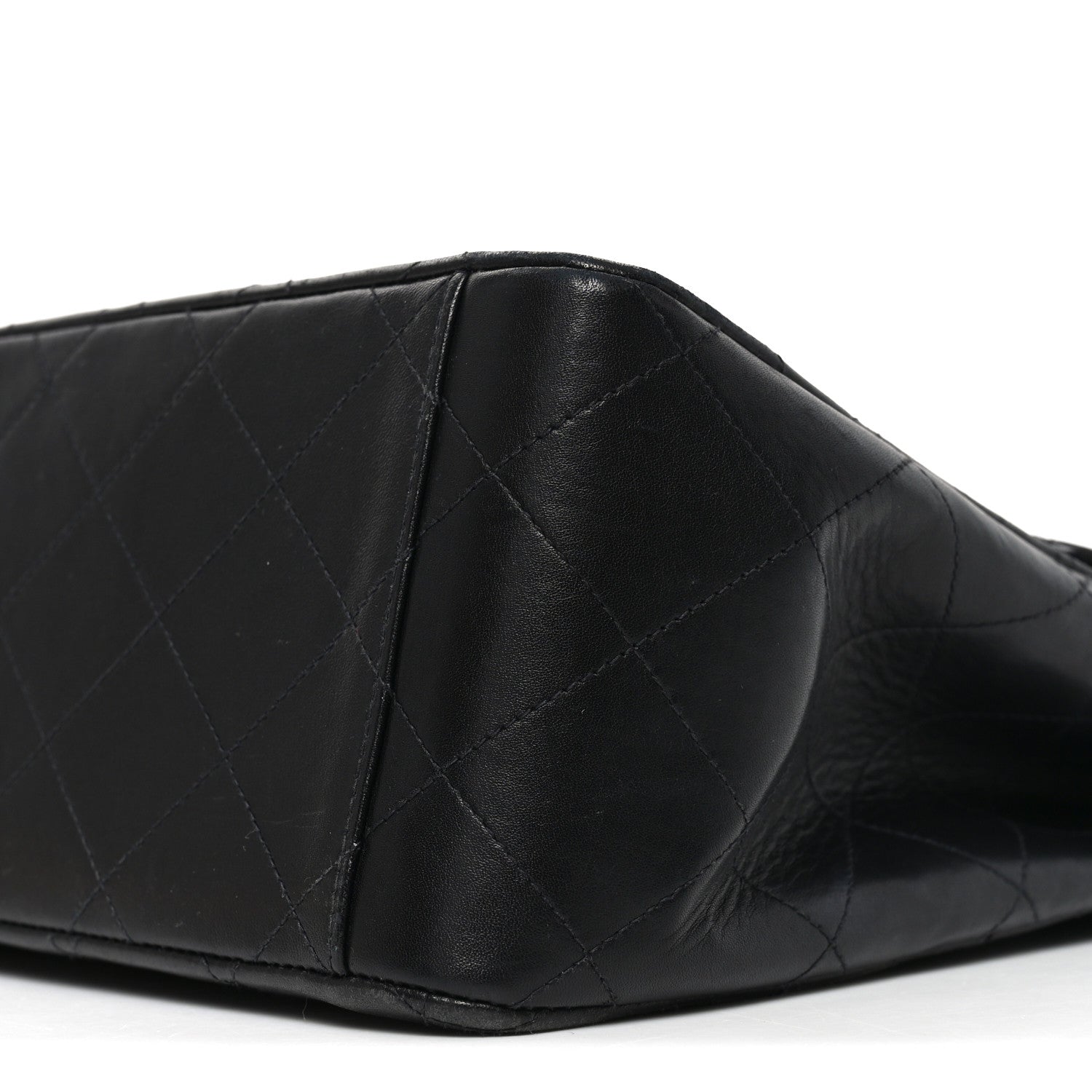 Lambskin Quilted XL Jumbo Single Flap Black