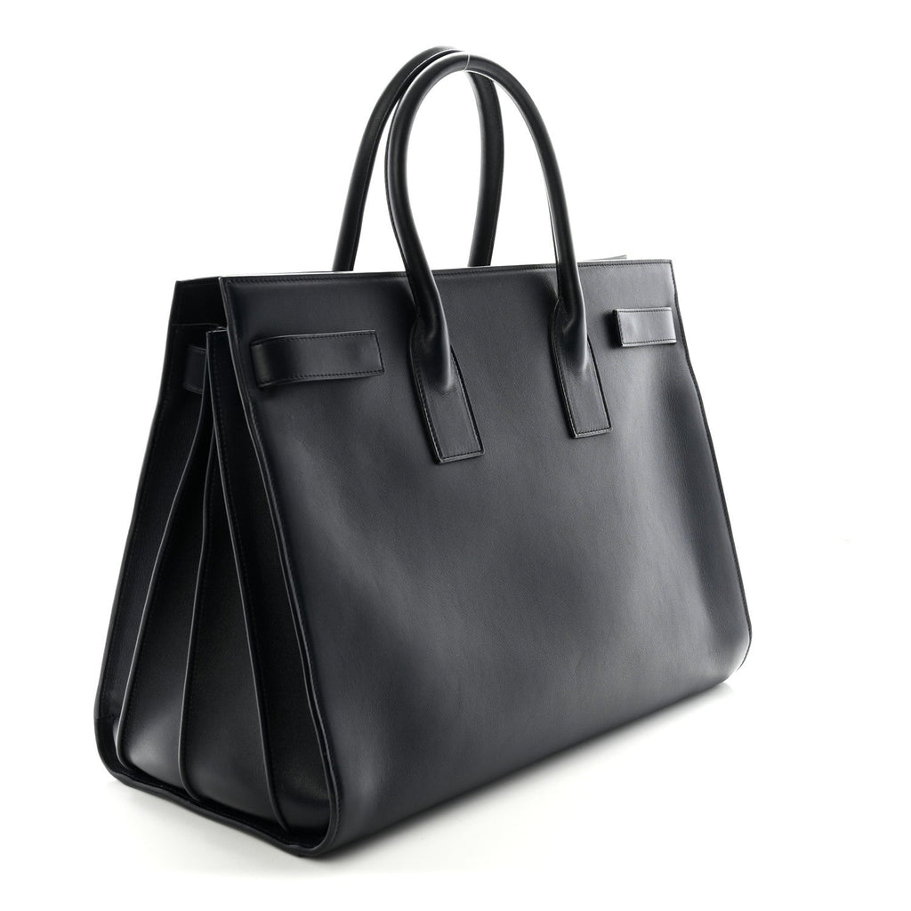 Calfskin Large Sac de Jour Carryall Navy Blue