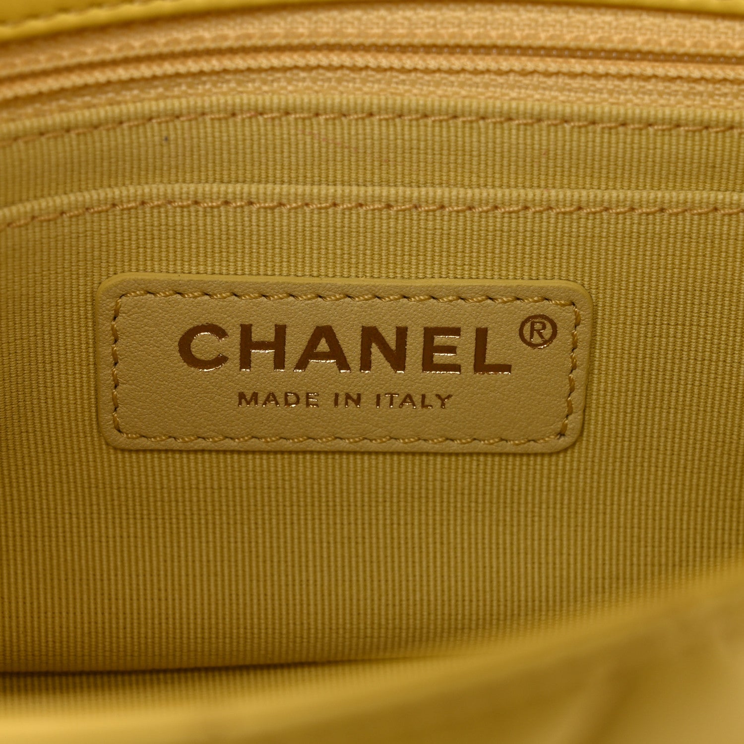 Lambskin Resin Quilted Mini Rectangular Pearl Samba Flap Yellow