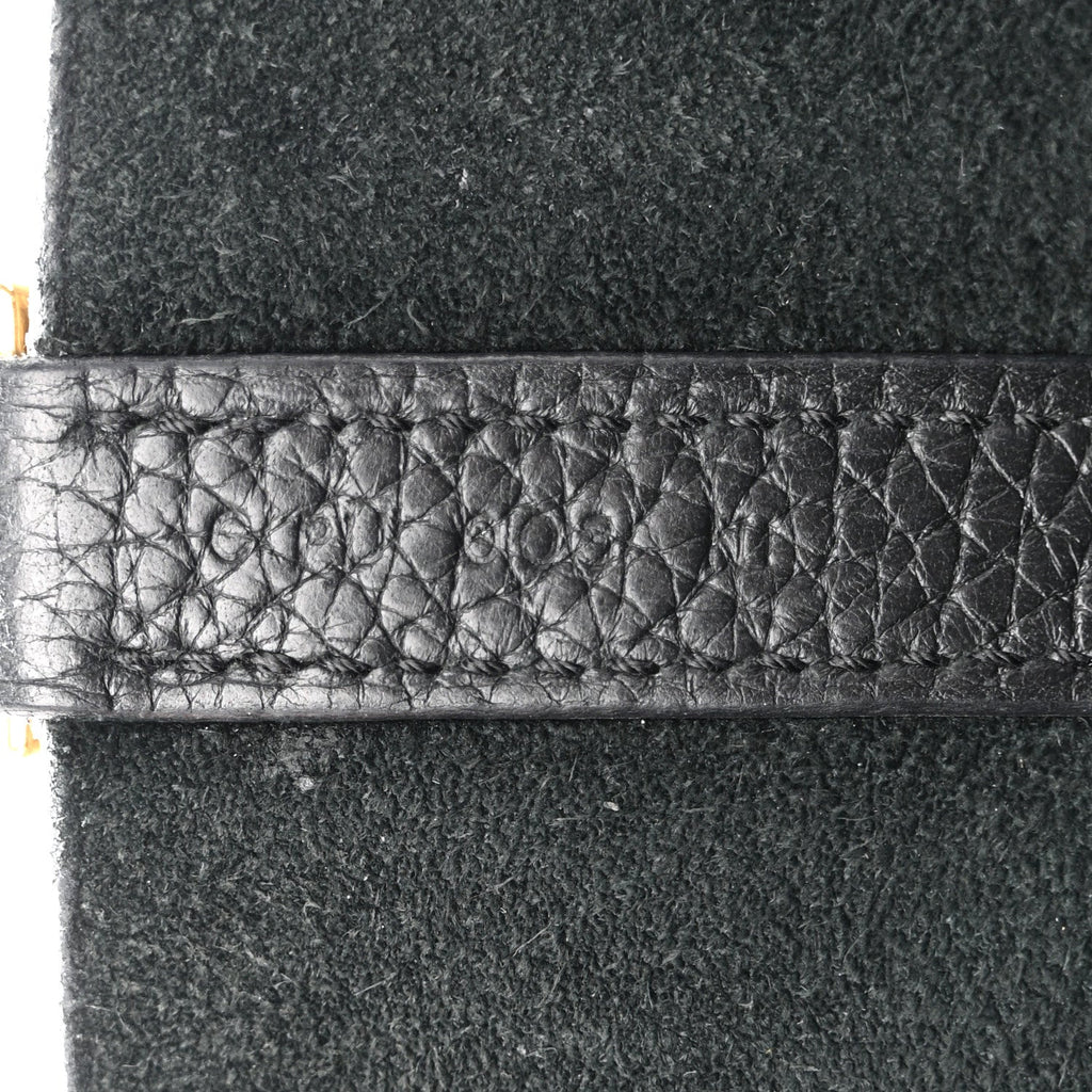 Taurillon Clemence Picotin Lock 22 MM  Black
