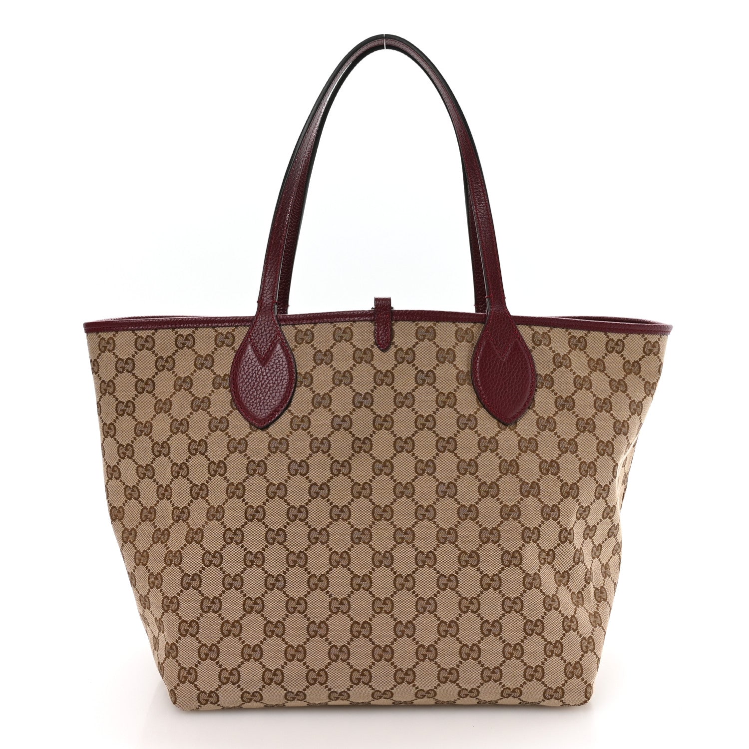 Grained Calfskin Monogram Large Totissima Reversible Tote Rosso Ancora