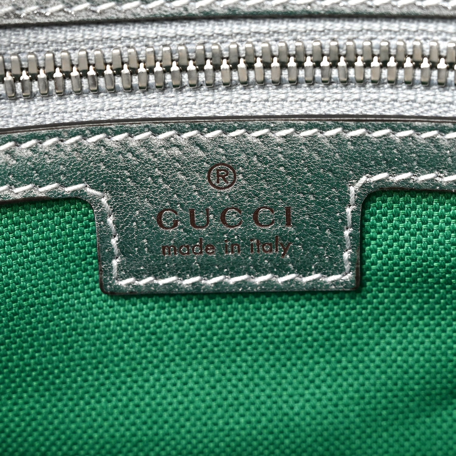Laminated Textured Dollar Calfskin Good Game Interlocking G Tote Silver