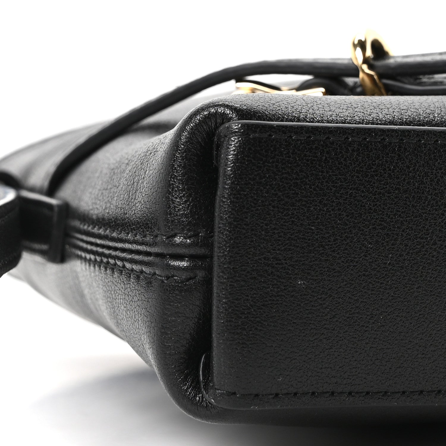 Tumbled Calfskin Nano Voyou Bag Black