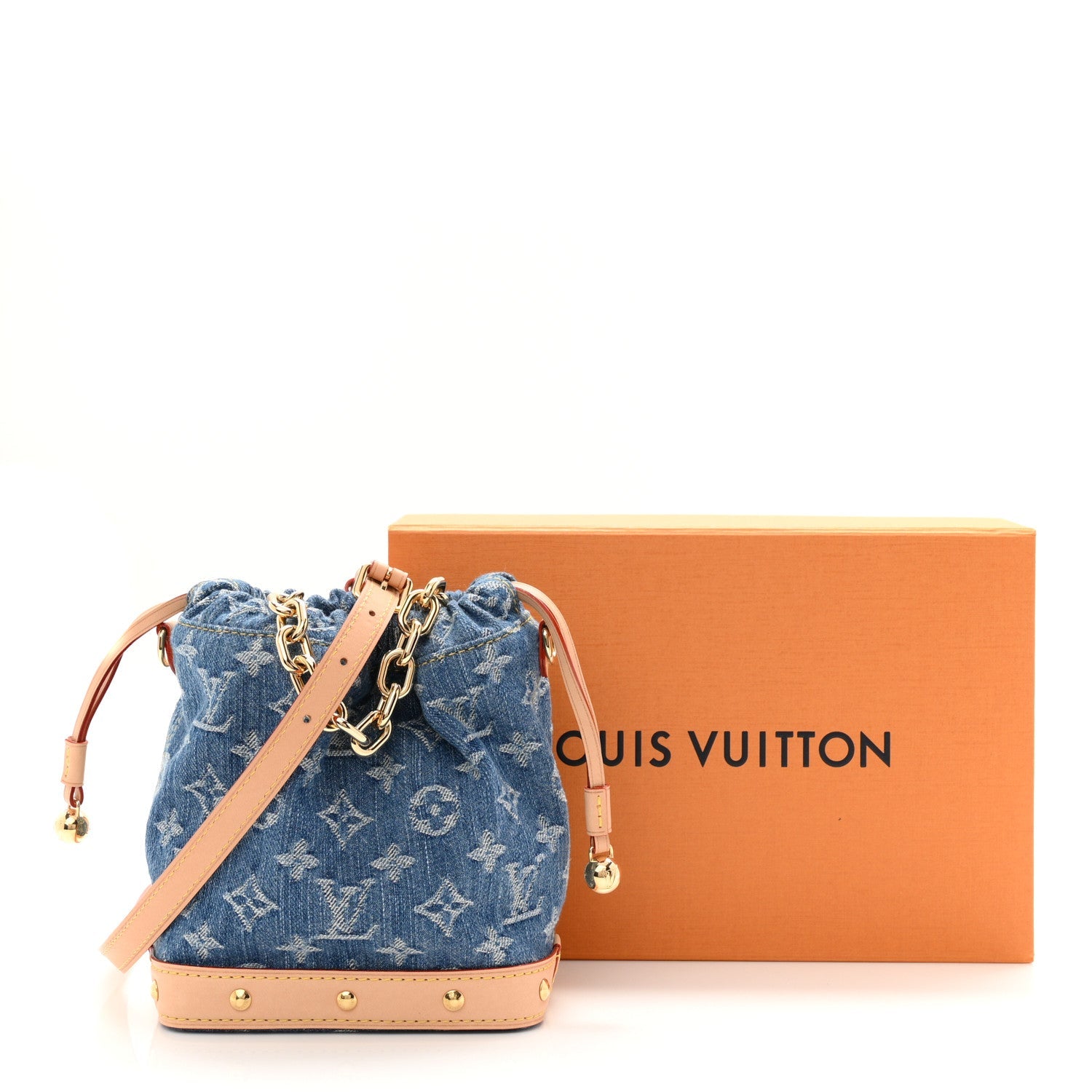 Monogram Denim Nano Noe Blue