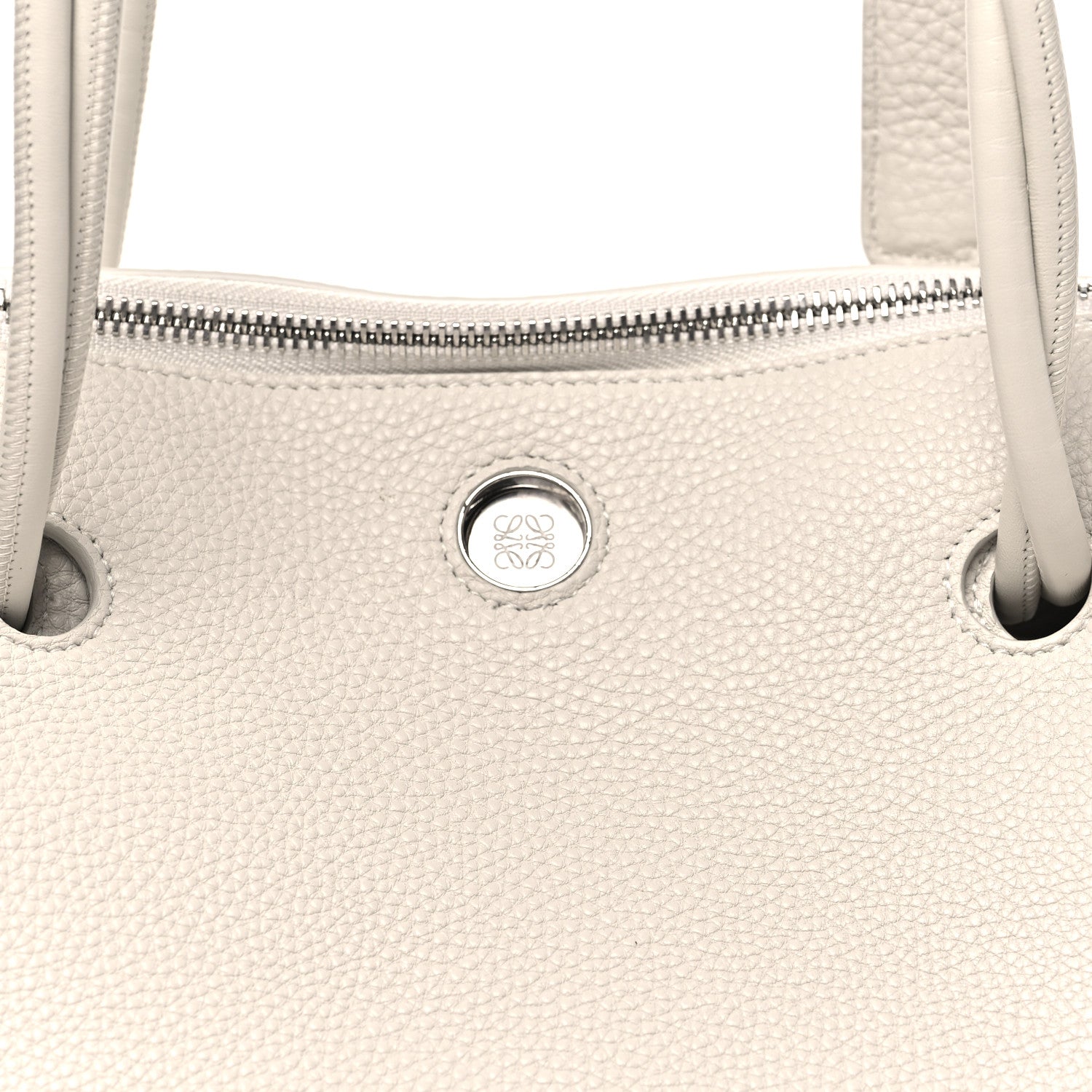 Supple Grained Calfskin Small Madrid Bag Soft White