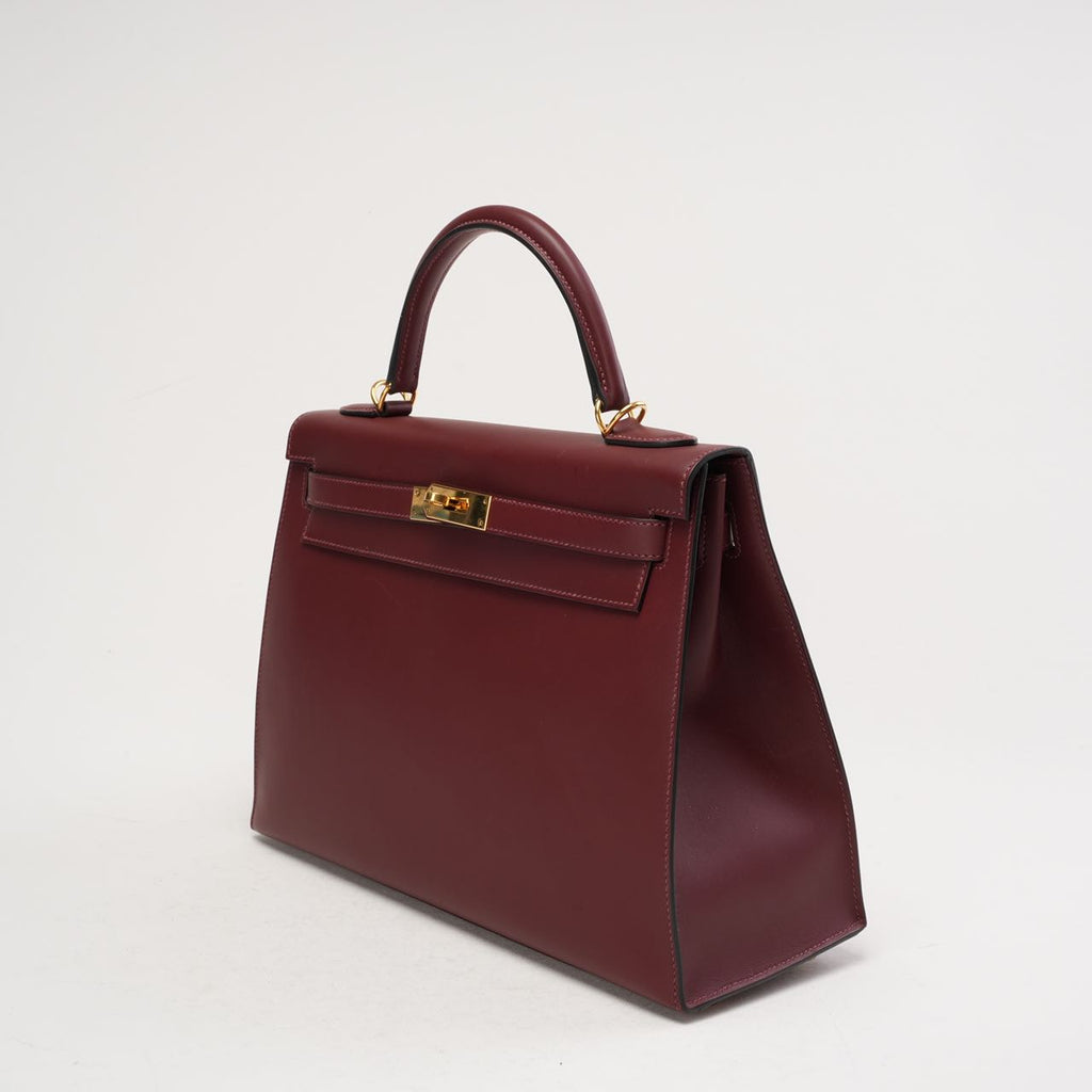 Hermès Kelly 32 Sellier Red (Rouge H) Box Leather 2017
