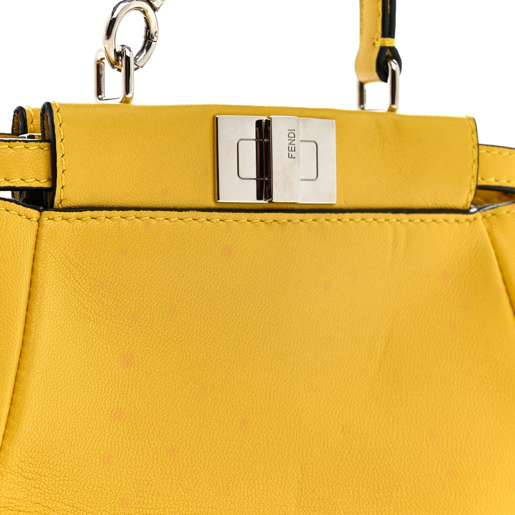 Shiny Nappa Micro Peekaboo Iconic Satchel Sunflower
