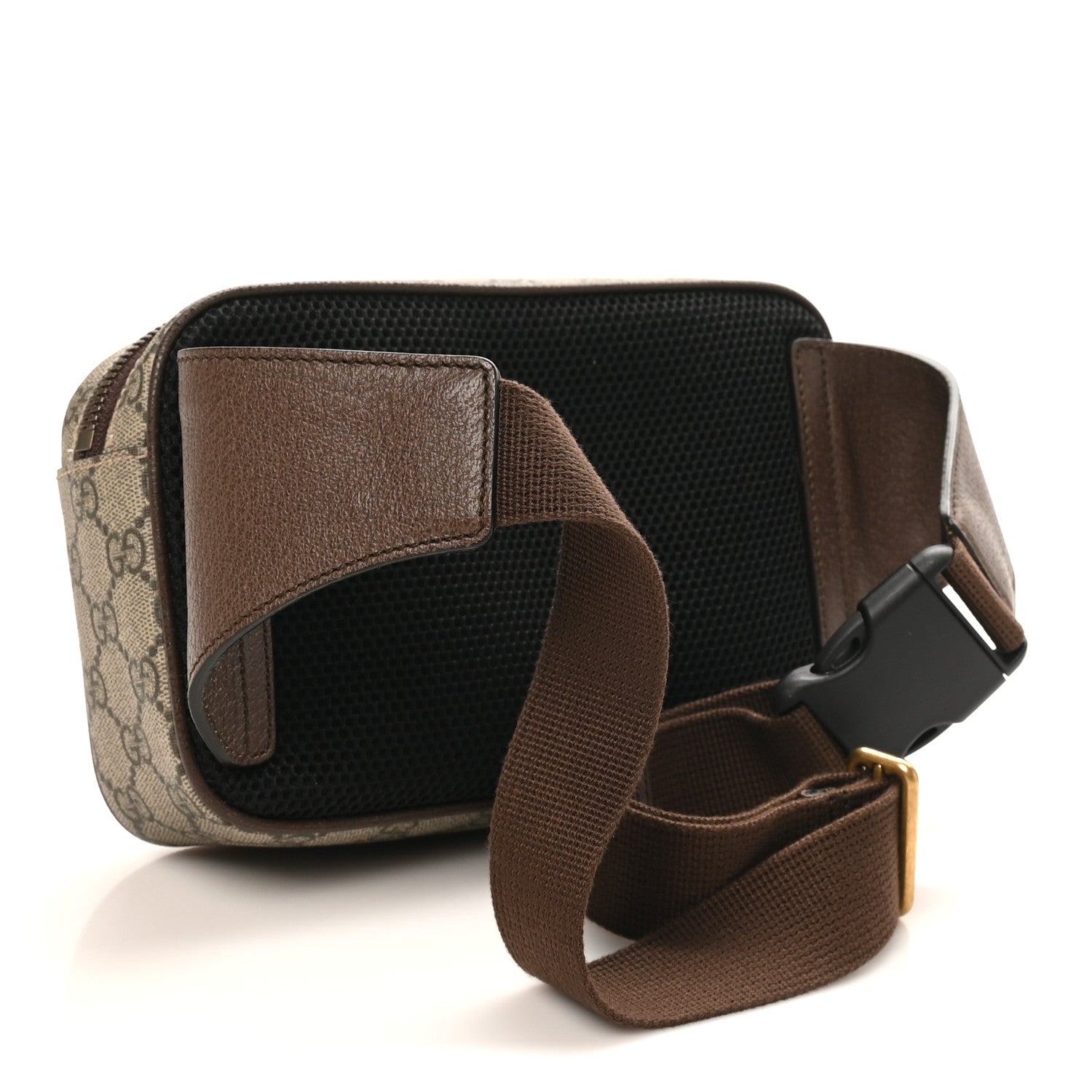 Soft GG Supreme Monogram Medium Ophidia Belt Bag Dark Brown
