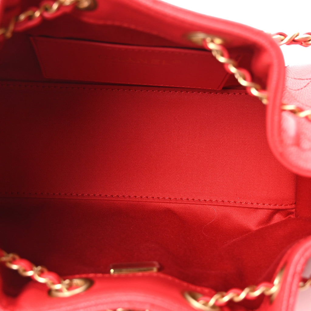Caviar Quilted Mini Chanel 25 Handbag Red
