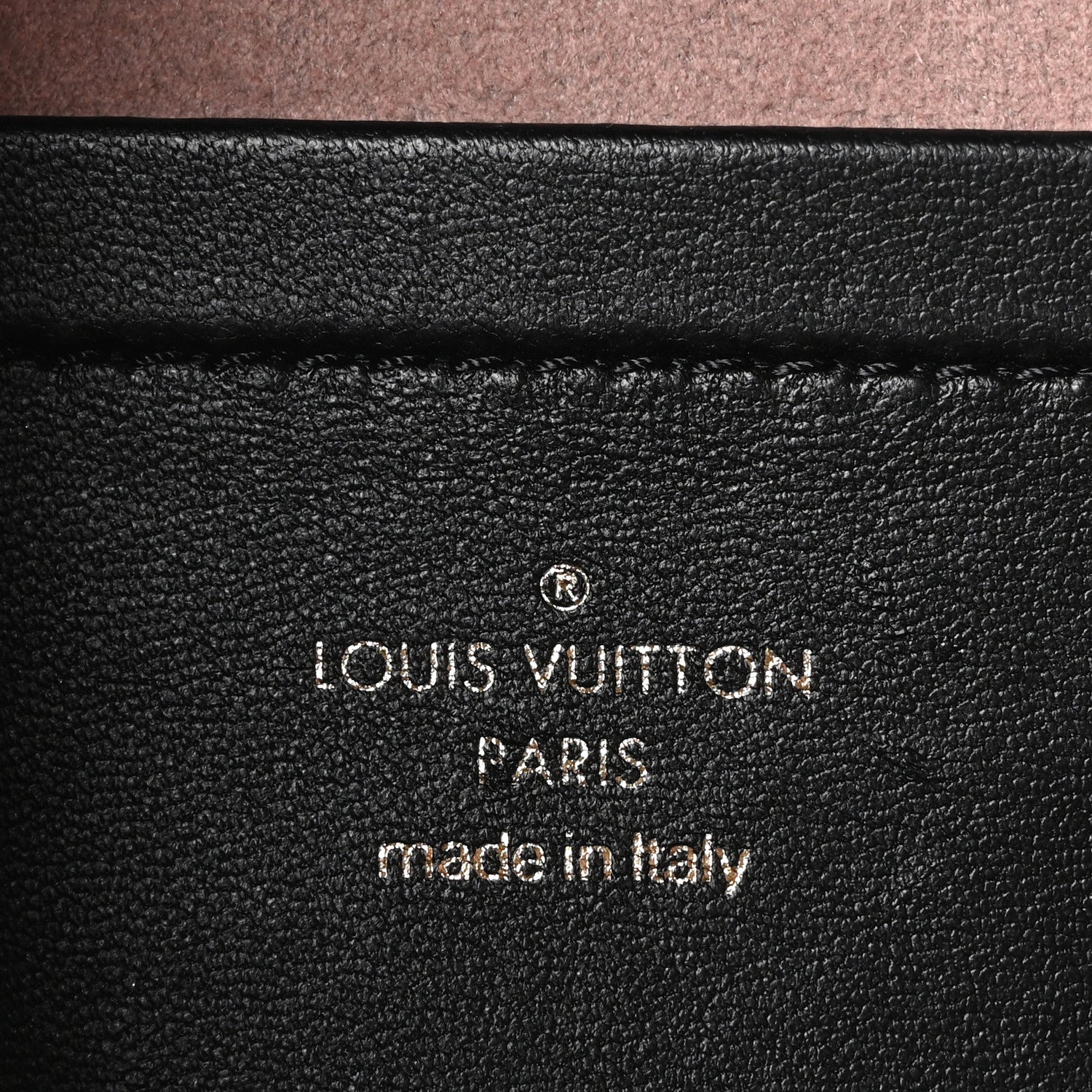 Lambskin Embossed Monogram Pochette Coussin Black