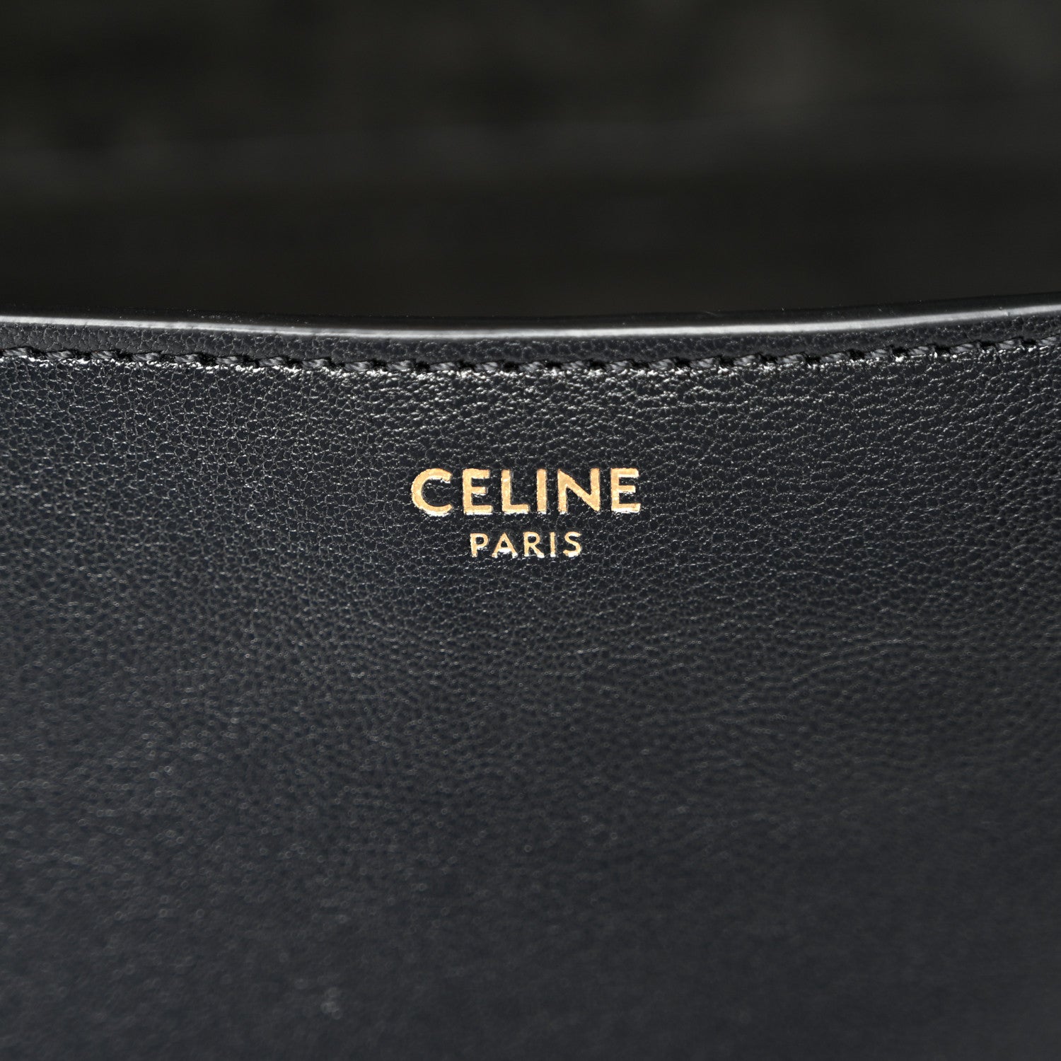 Shiny Lambskin Soft Triomphe Half Moon Bag Black
