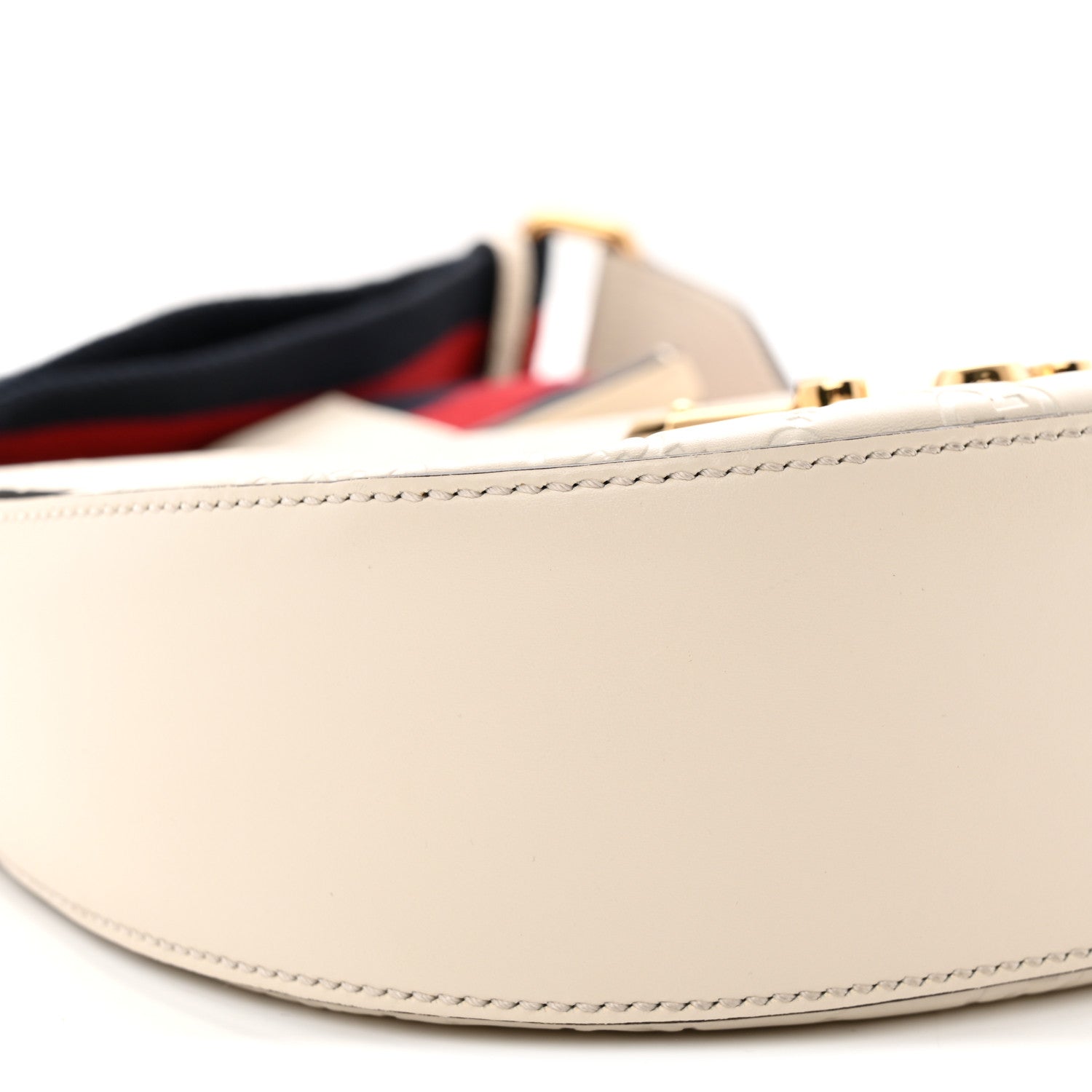 Guccissima Web Medium Padlock Messenger Shoulder Bag White