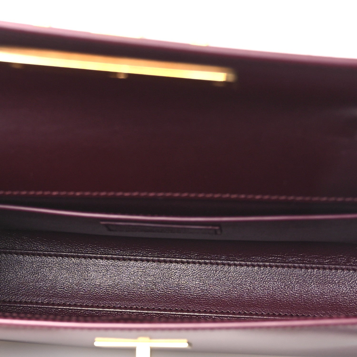 Smooth Calfskin Small Manhattan Shoulder Bag Hot Wine