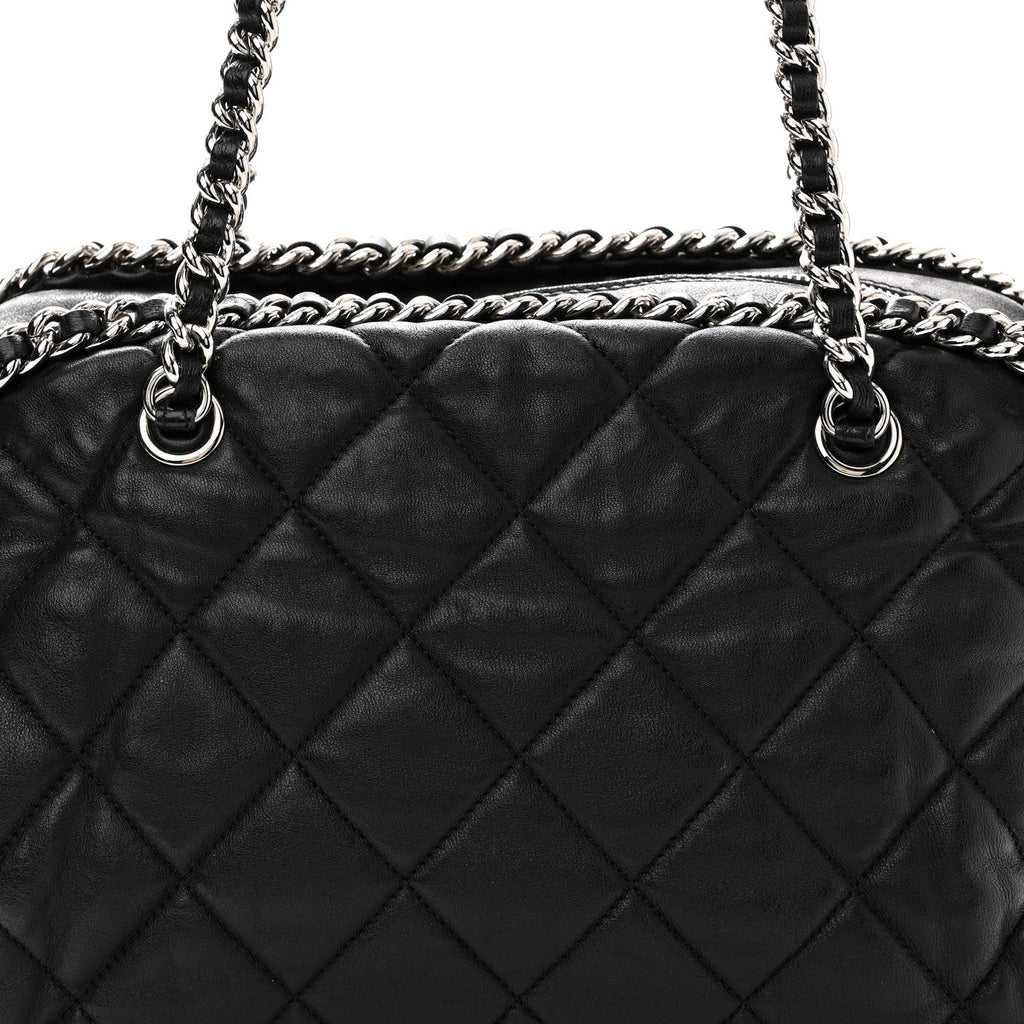 Calfskin Chain Around Bowler Black