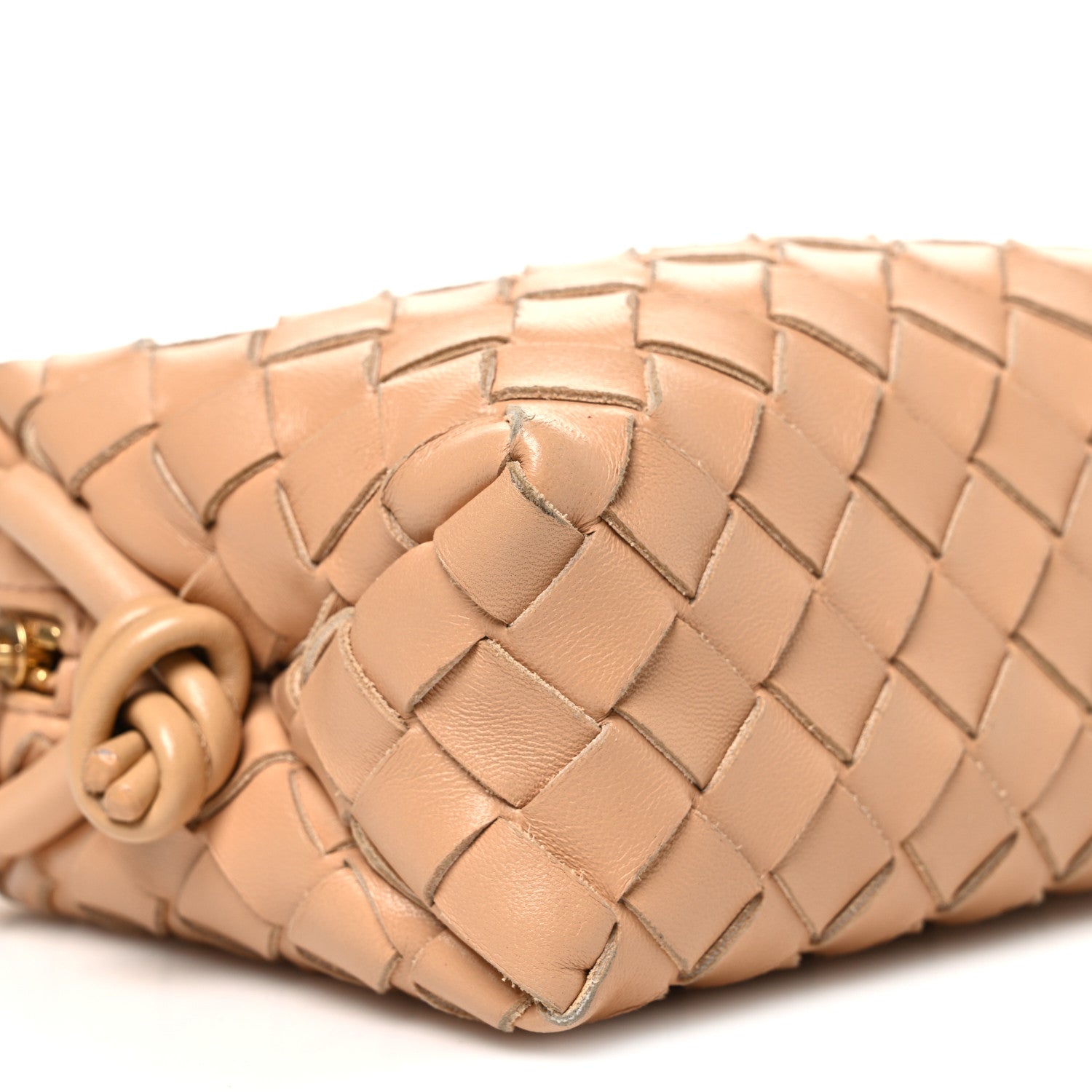 Nappa Intrecciato Mini Loop Camera Bag Almond