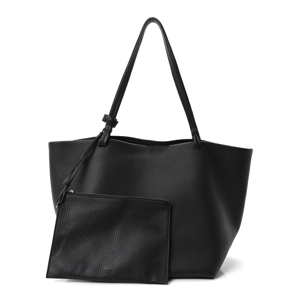 Grained Calfskin Park Tote Three Black