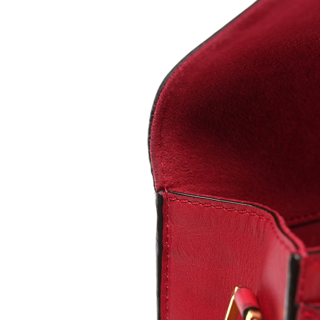 Calfskin Chain Louise MM Red