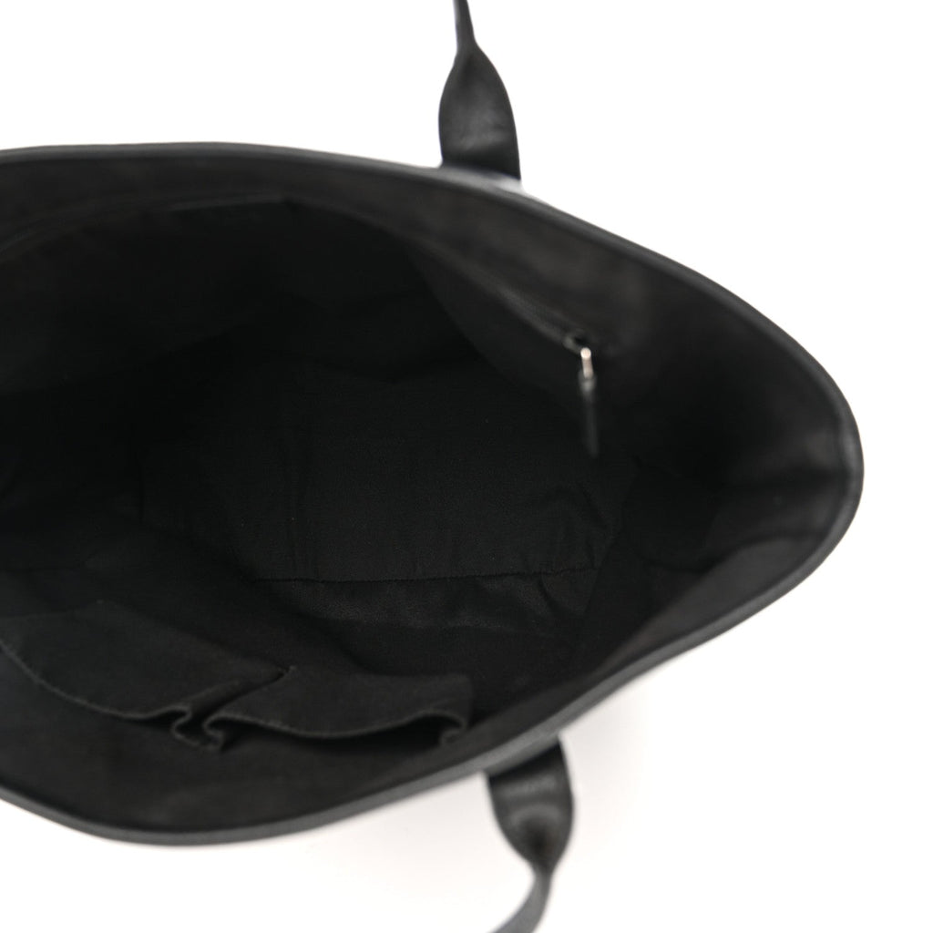 Canvas Monogram Shopping Tote Black