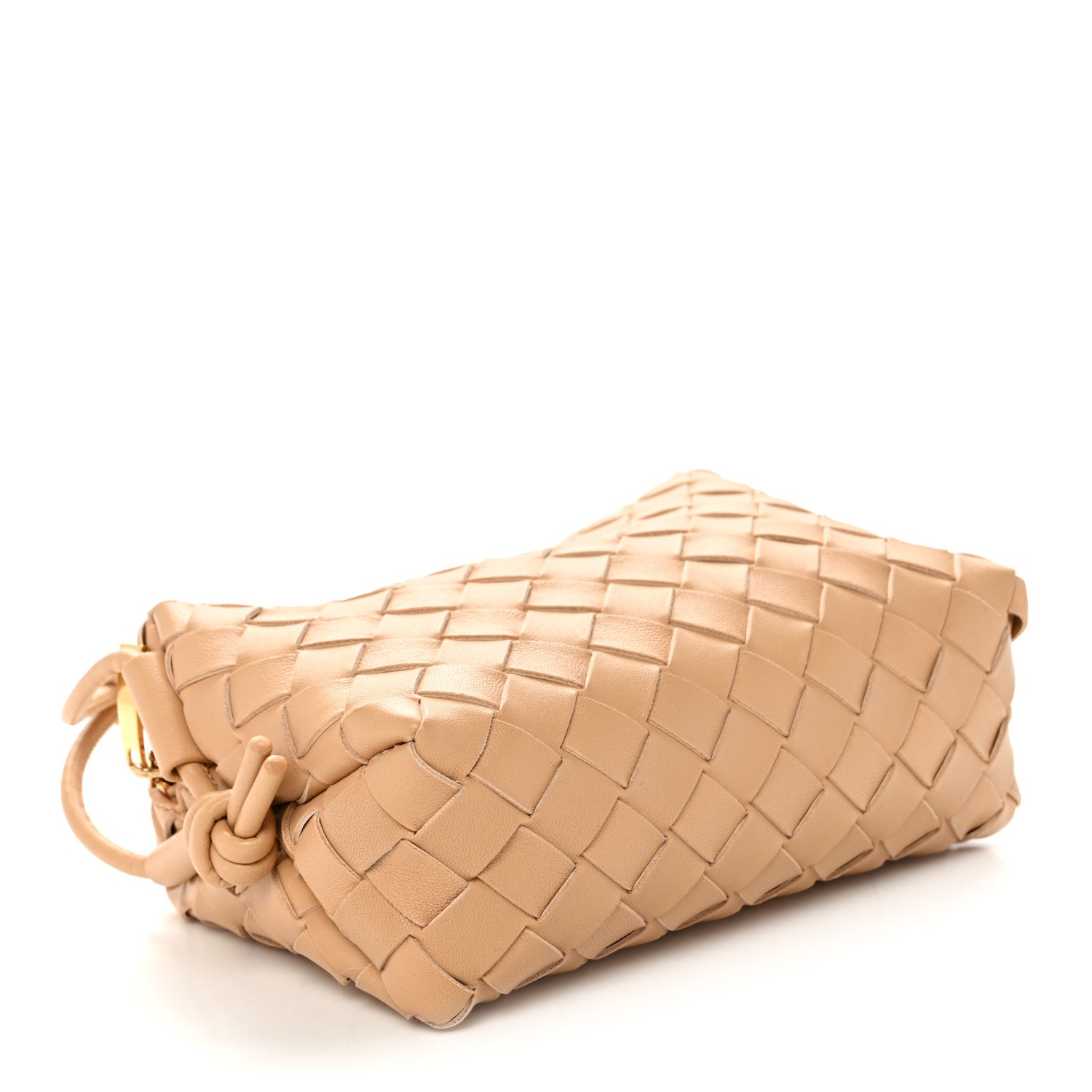 Nappa Intrecciato Mini Loop Camera Bag Almond