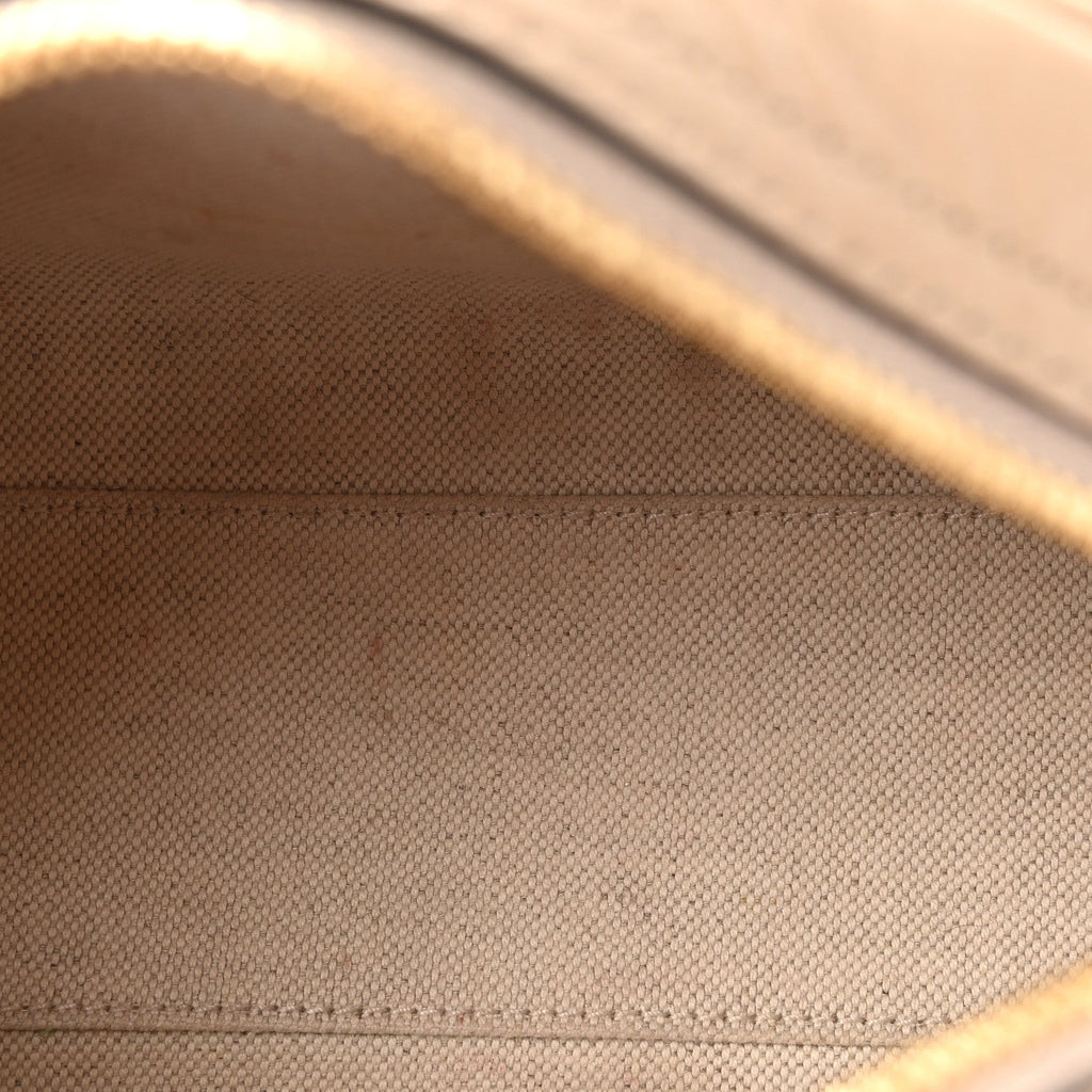 GG Supreme Monogram Textured Dollar Calfskin Web Mini Ophidia Top Handle Bowler Bag Beige Mystic White Oatmeal