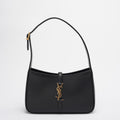 Saint Laurent Le 5 a 7 Black Hobo Bag  with Gold Hardware