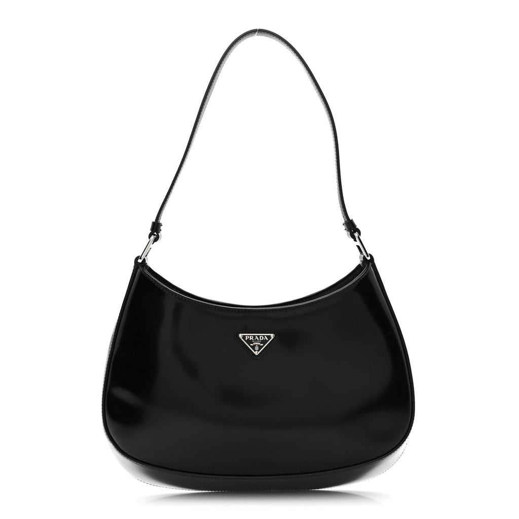 Spazzolato Cleo Shoulder Bag Black