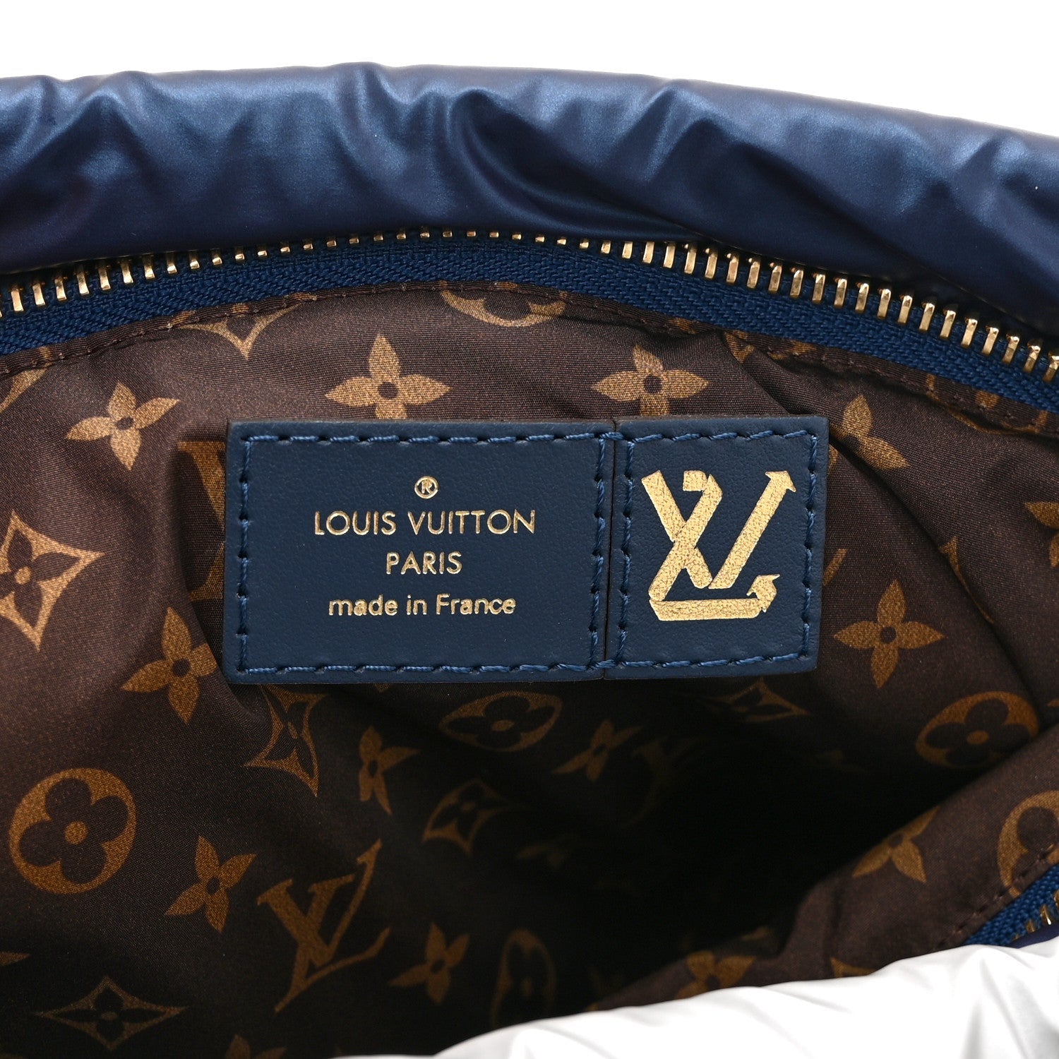 Econyl Monogram Pillow Maxi Multi Pochette Accessories Navy Silver