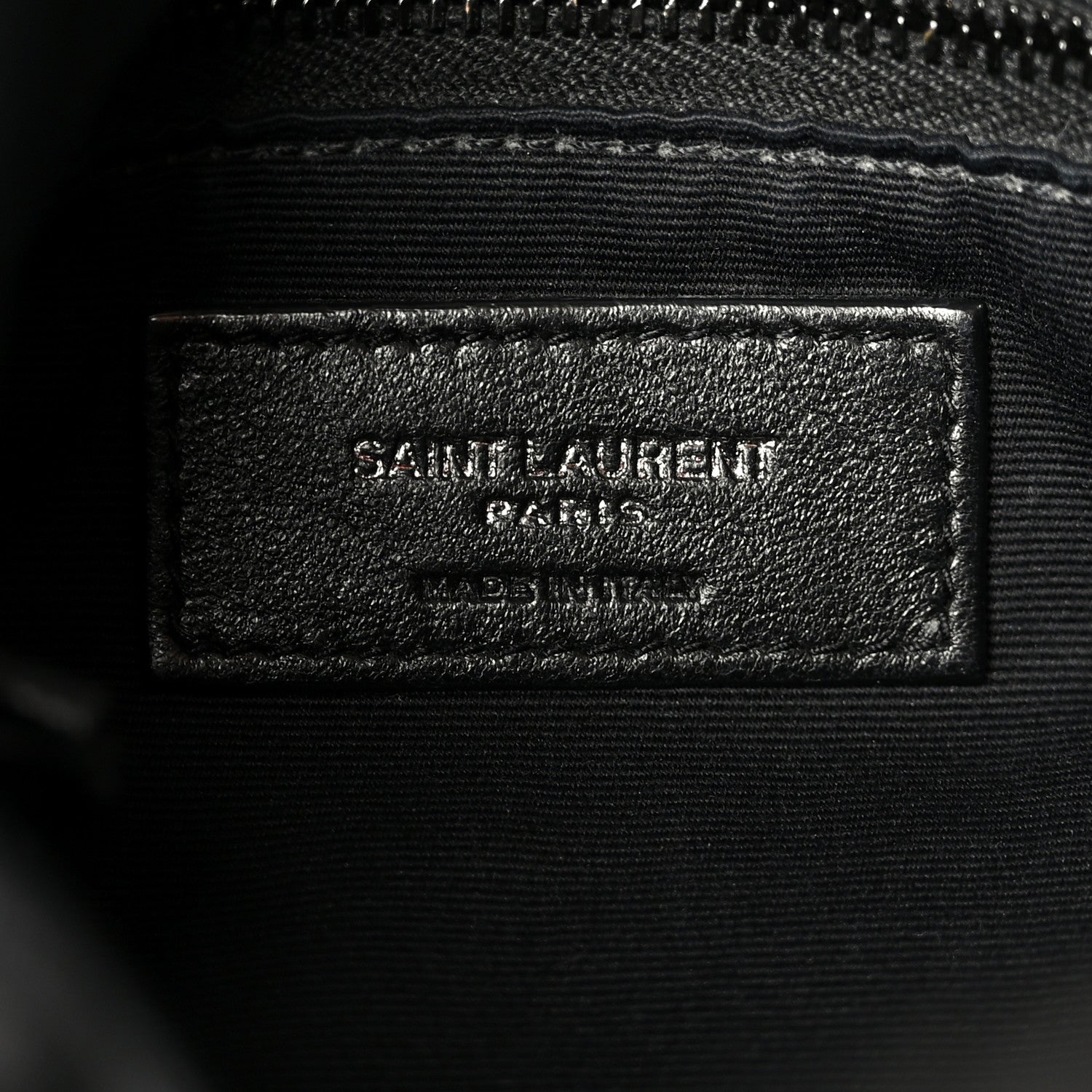 Lambskin Quilted Monogram Monochrome Small Loulou Puffer Chain Satchel Black