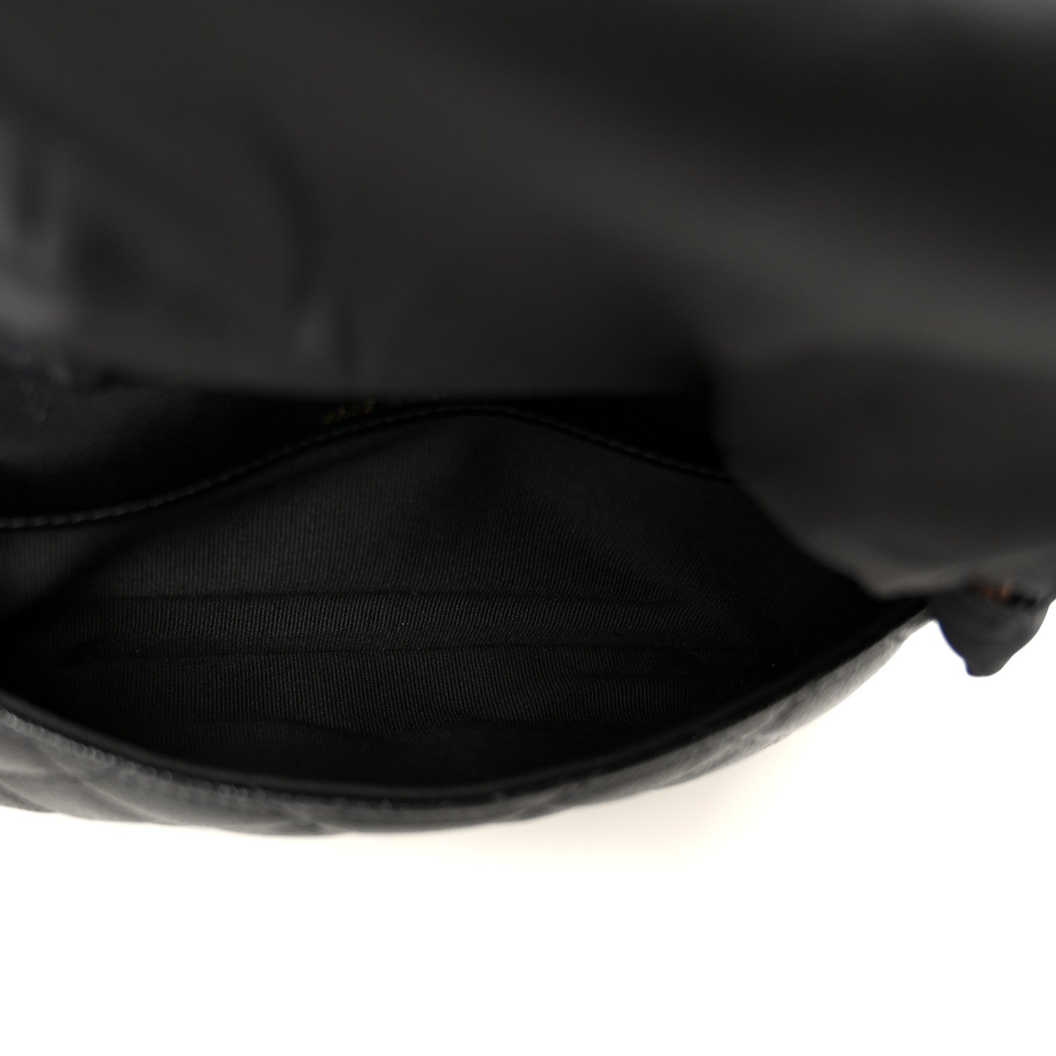Caviar Fabric Foldable Tote Bag With Chain Black Multicolor