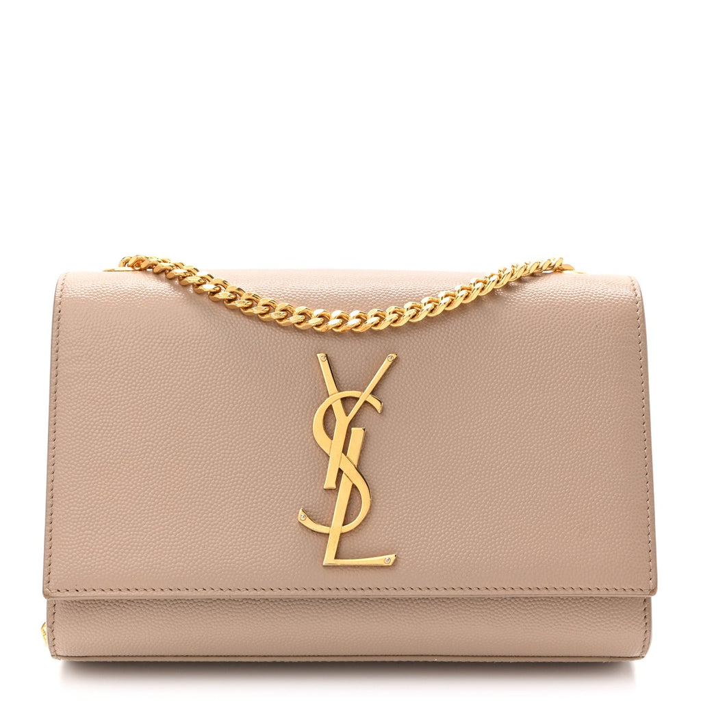Grain De Poudre Small Monogram Kate Satchel Dark Beige