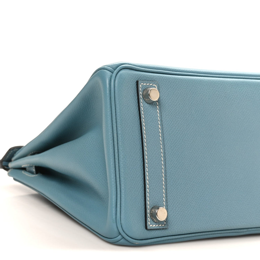 Epsom Birkin 25 Bleu Jean