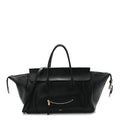 Supple Shiny Lambskin Medium Smiling New Luggage Black
