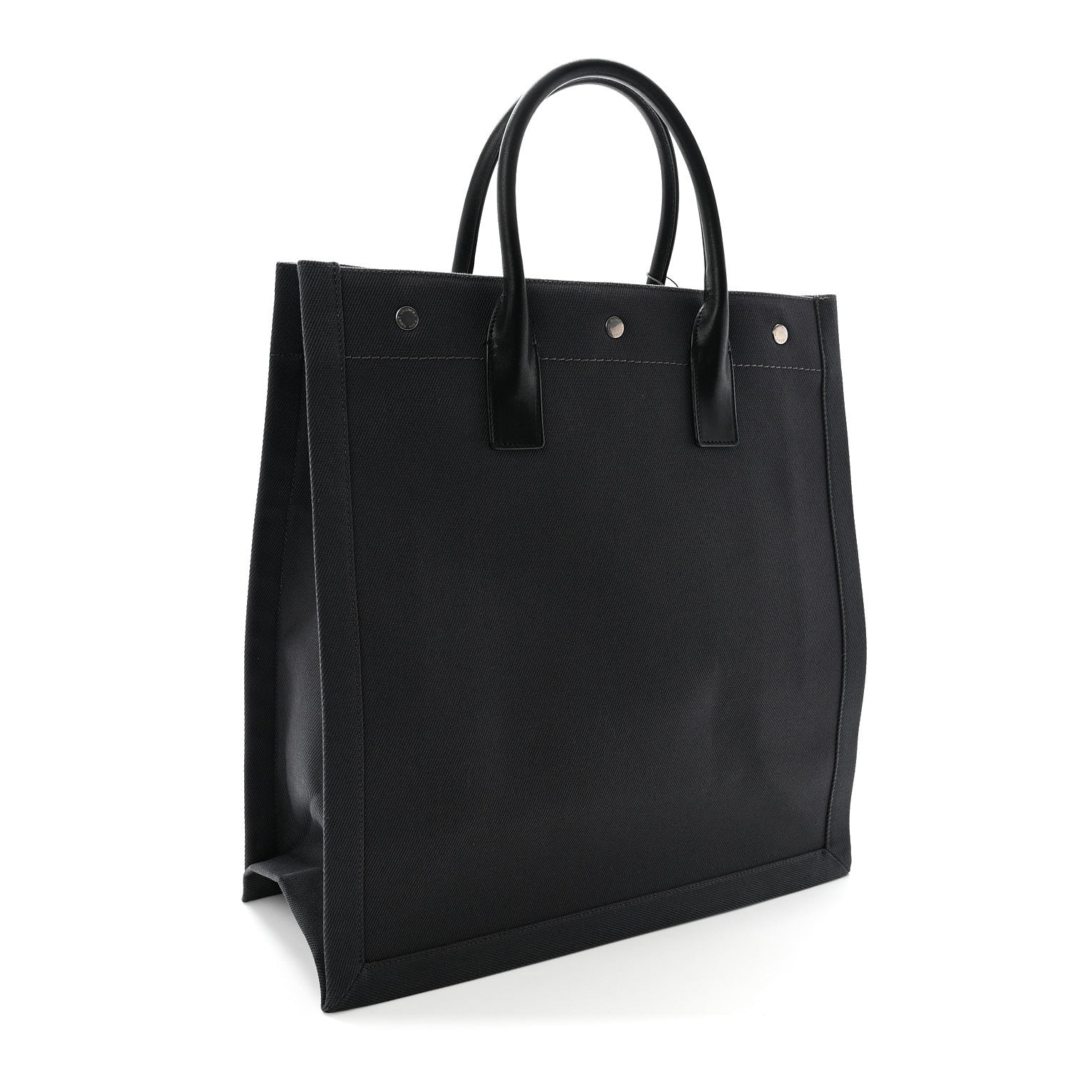 Linen Calfskin Rive Gauche North South Tote Grey