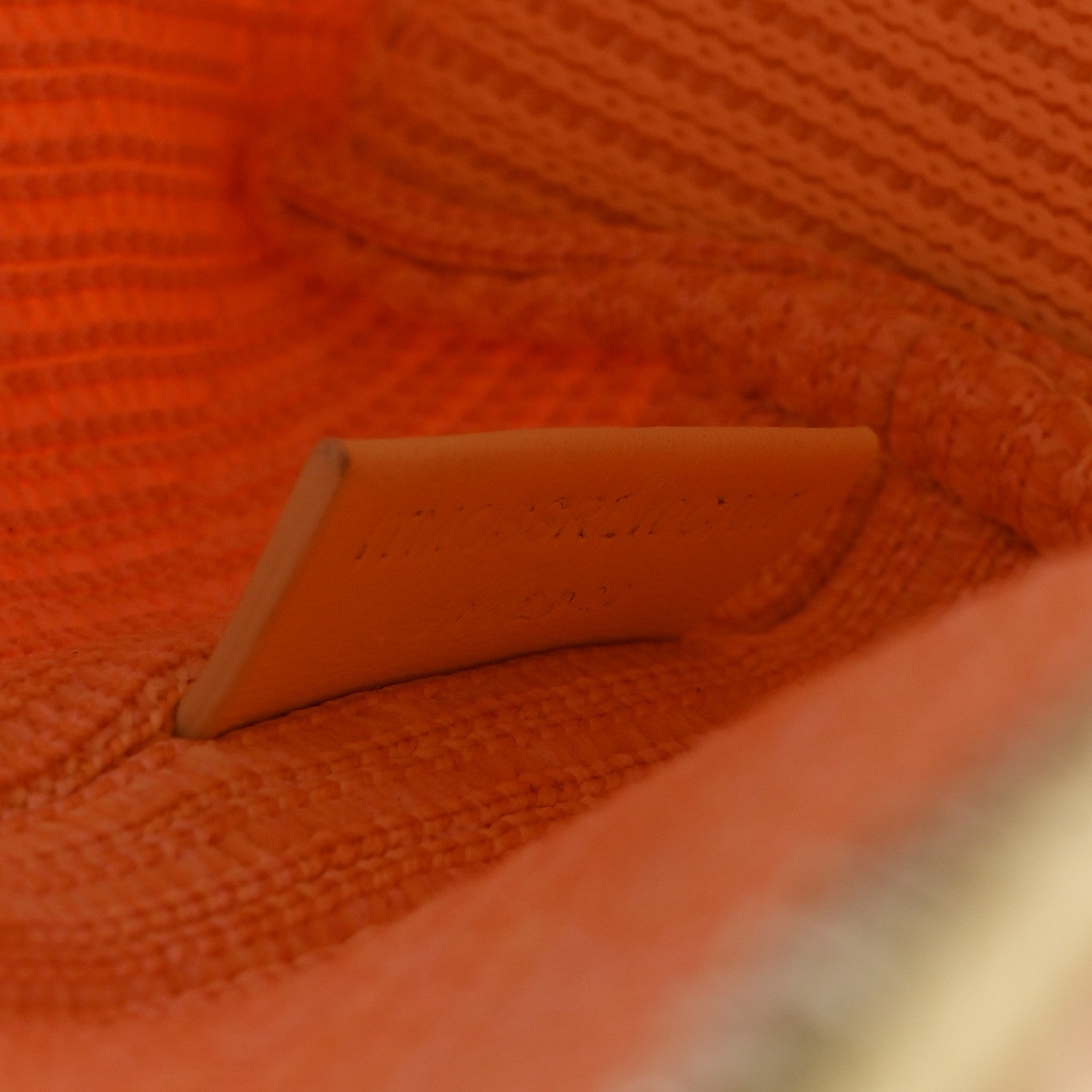 Canvas Knitted Check Mini Peg Duffle Bag Sherbert