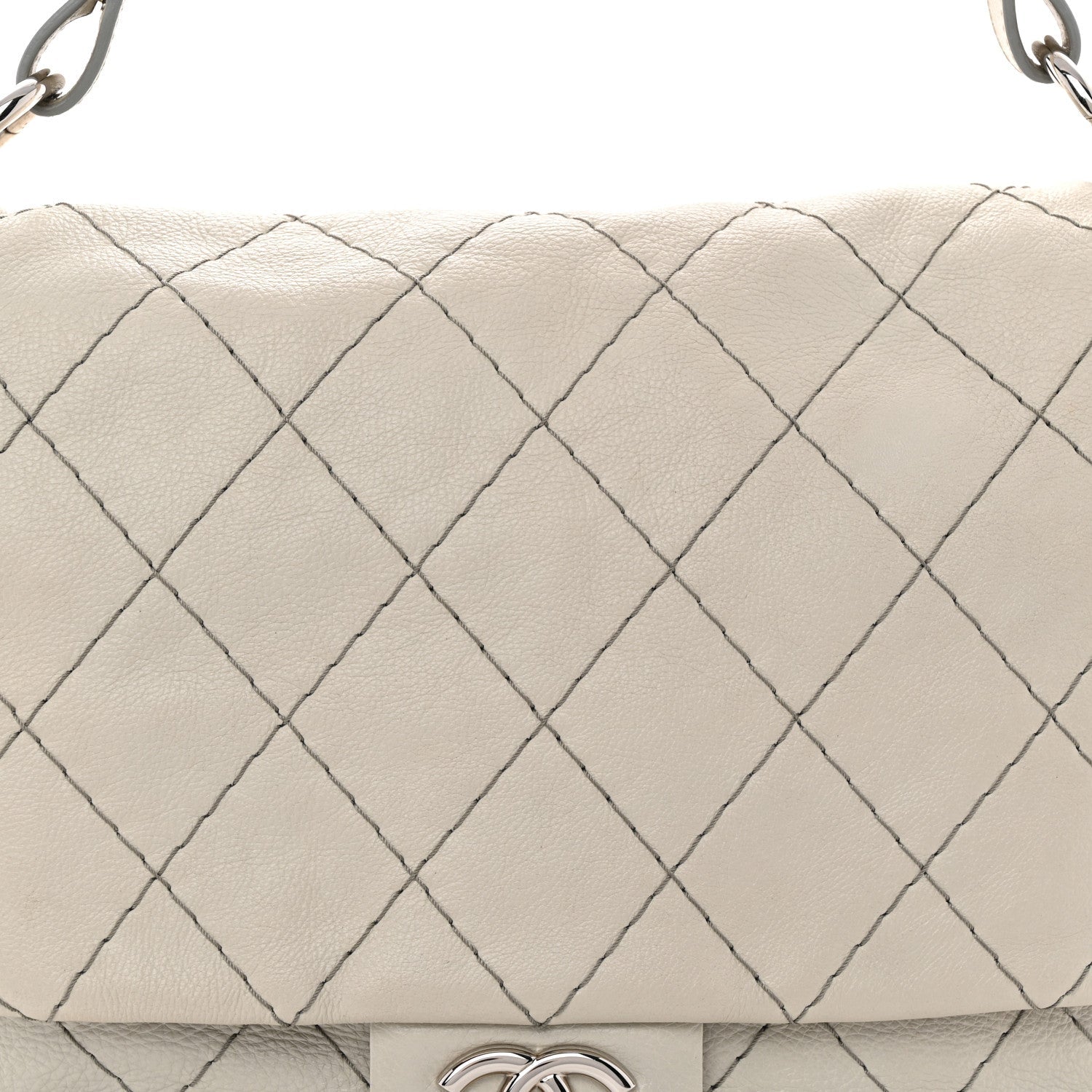 Glazed Calfskin XL On The Road Flap Light Grey