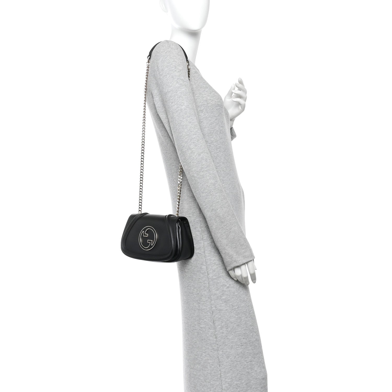Calfskin Blondie Small Shoulder Bag Black