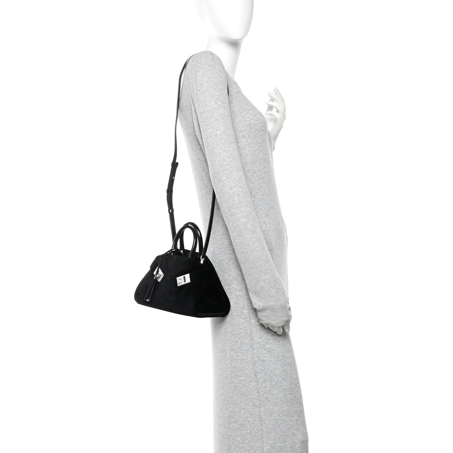 Velvet Strass XS Hug Bag Black