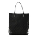 Canvas Monogram Shopping Tote Black