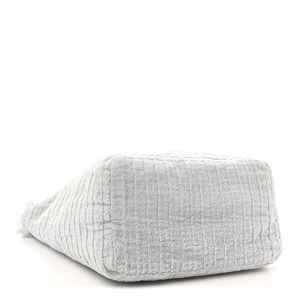 Terry Cotton CC Beach Tote Towel Set Light Grey