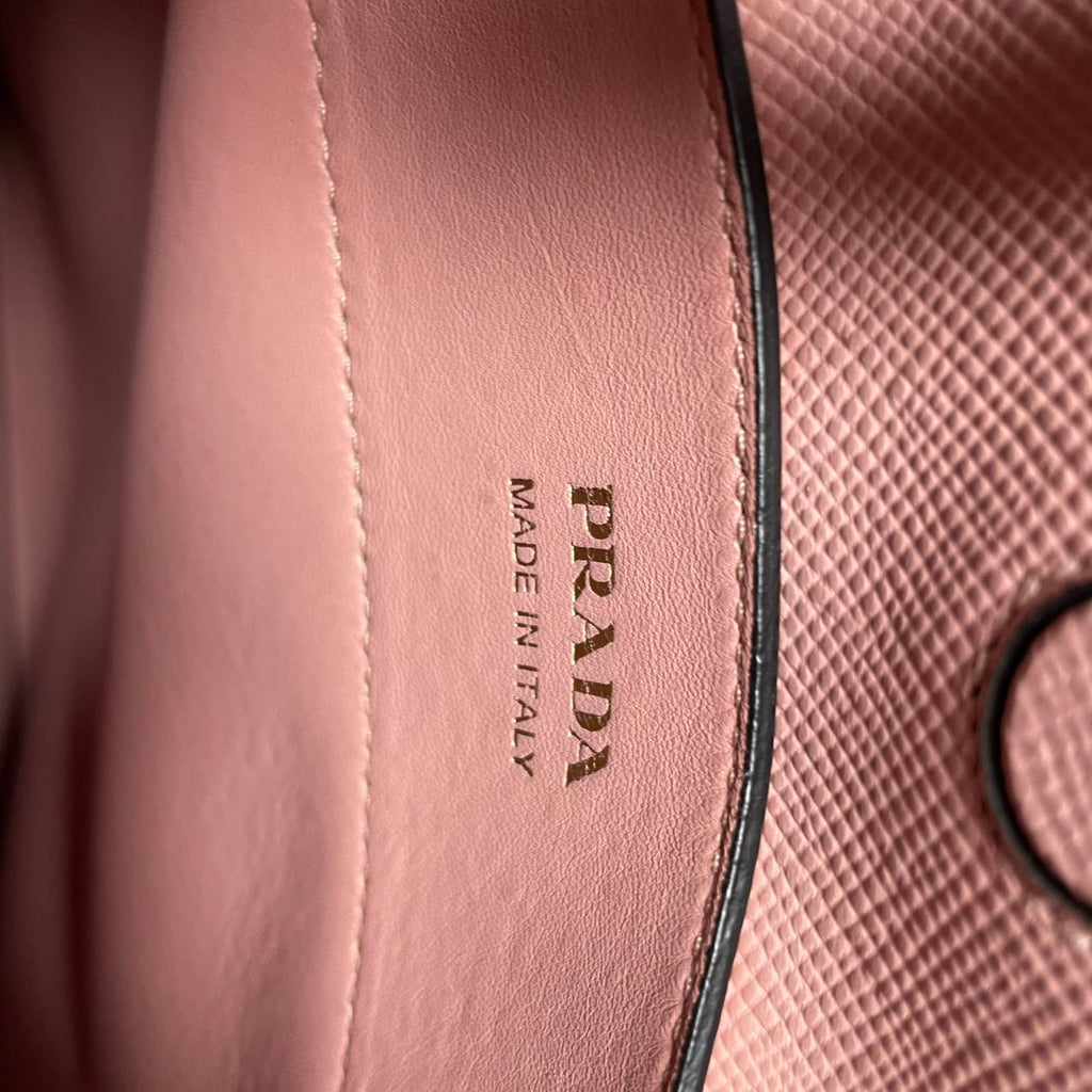 Prada Saffiano Cuir Medium Double Bag Pink